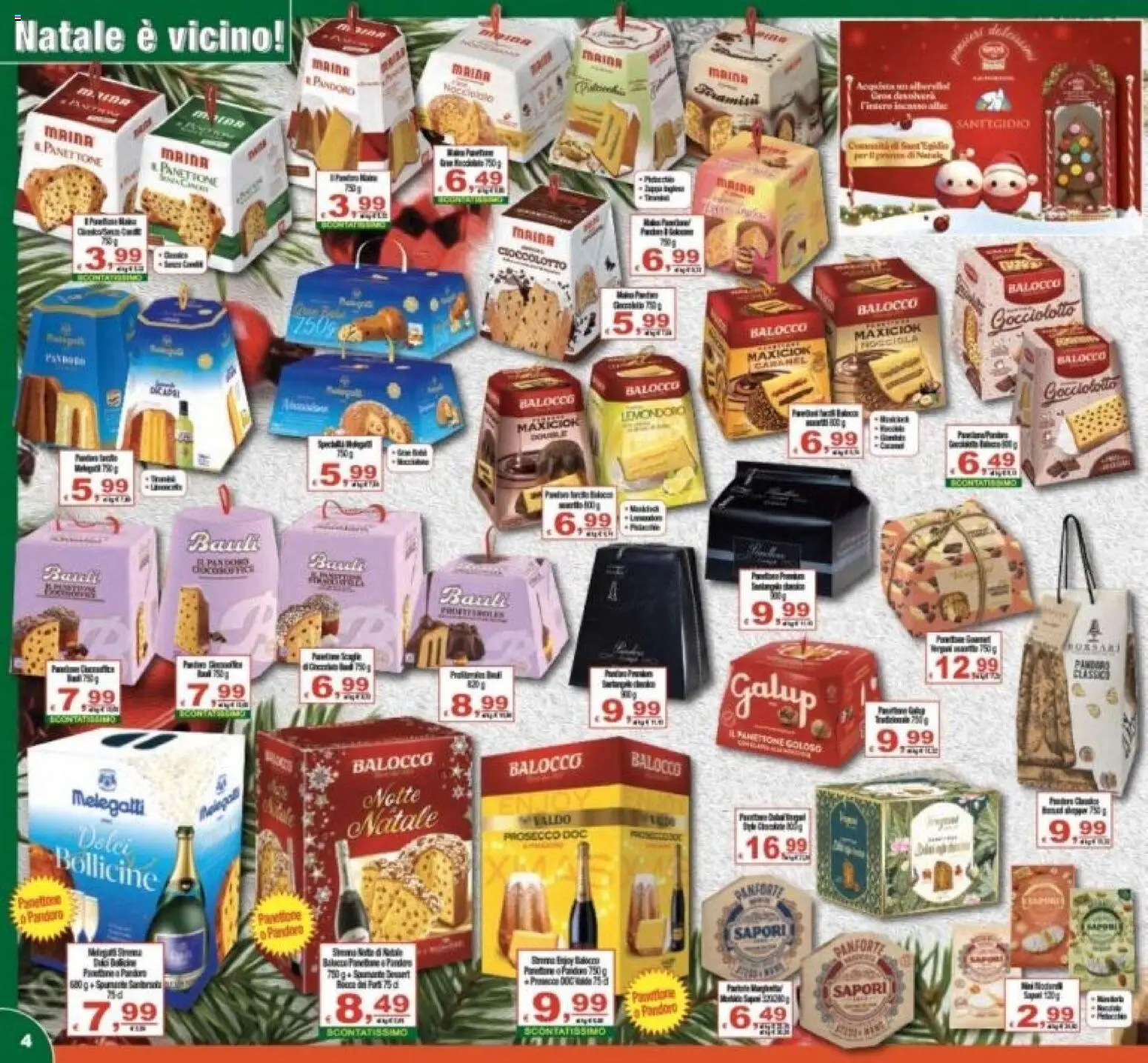 Volantino CTS del 06.12.2025 | Pagina: 4 | Prodotti: Prosecco, Pandoro, Panettone