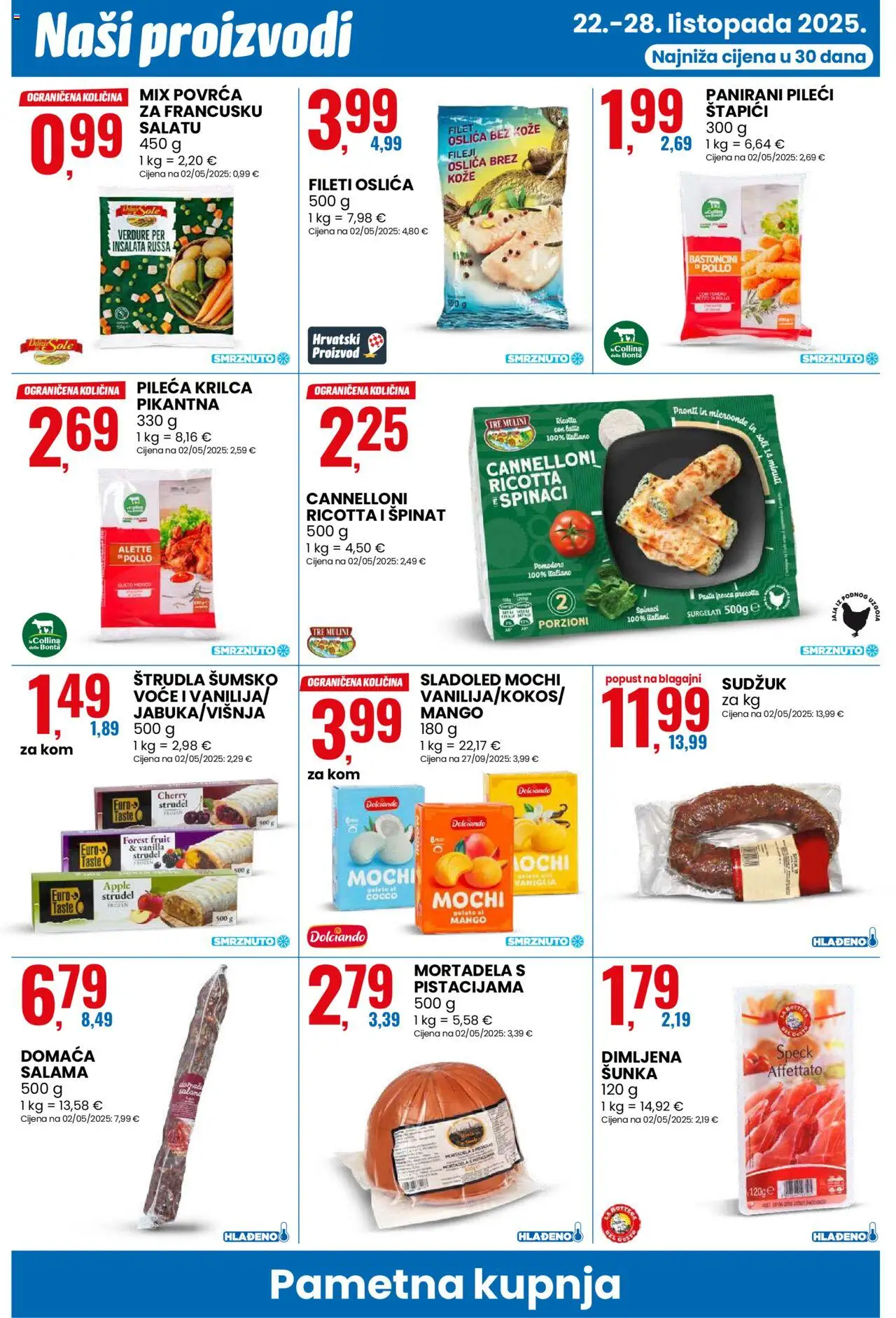 Eurospin katalog | vrijedi od 22.10.2025 | Stranica: 2 | Proizvodi: Špinat, Šumsko voće, Jaja, Mango