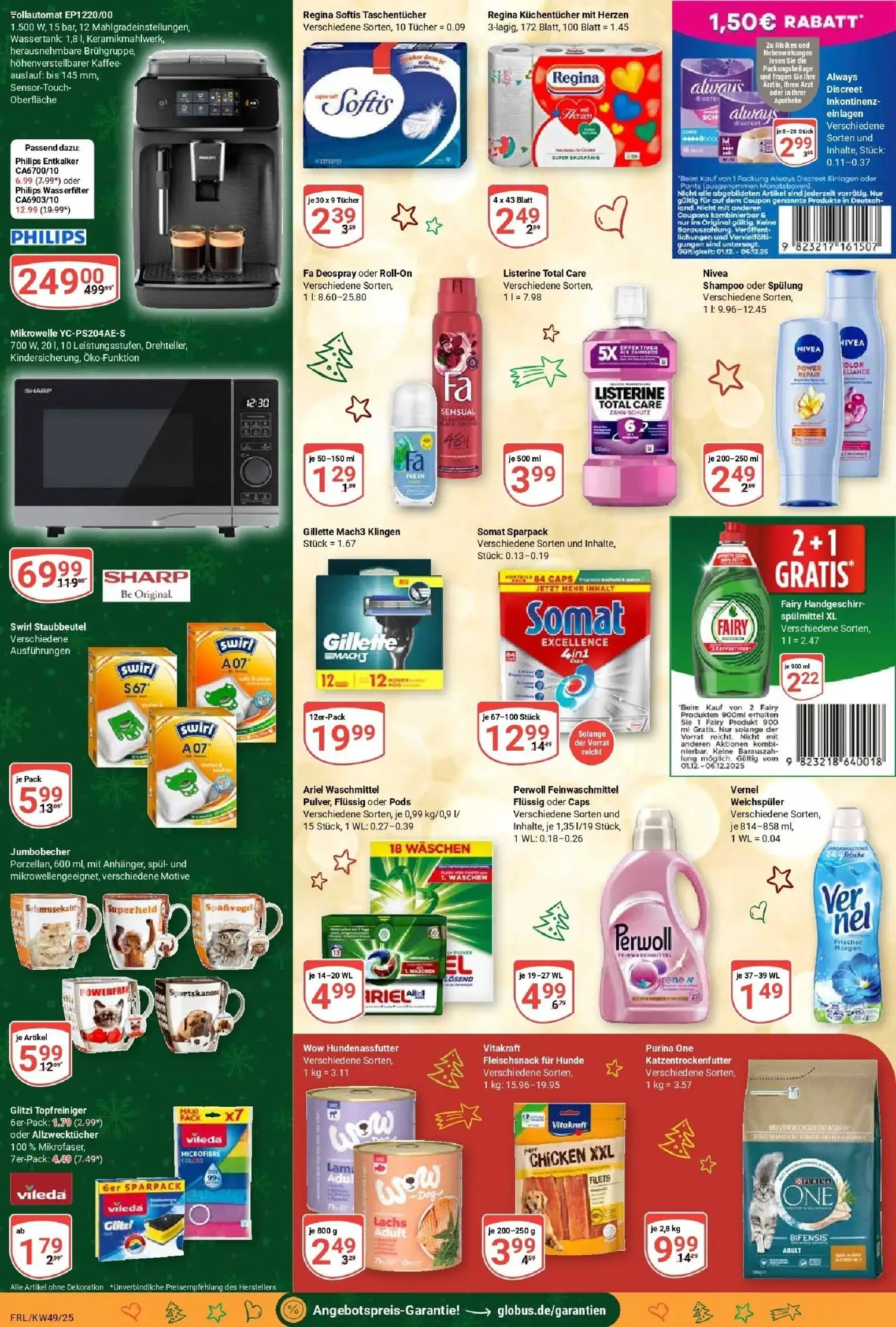 Globus prospekt Freilassing	 – gültig ab 01.12.2025 | Seite: 8 | Produkte: Shampoo, Spülung, Vernel, Listerine