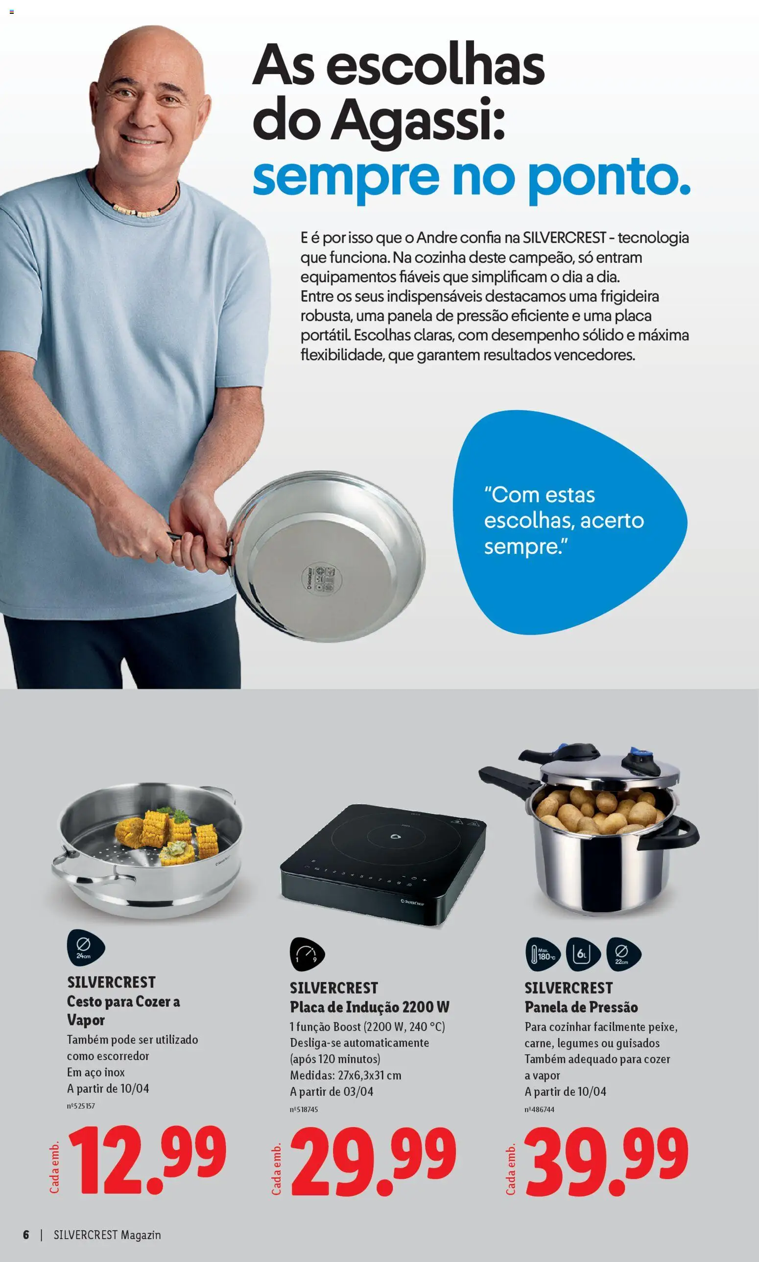 Lidl folheto │ válido de 31.03.2026 | Página: 6 | Produtos: Escorredor, Frigideira, Panela, Panela de pressão