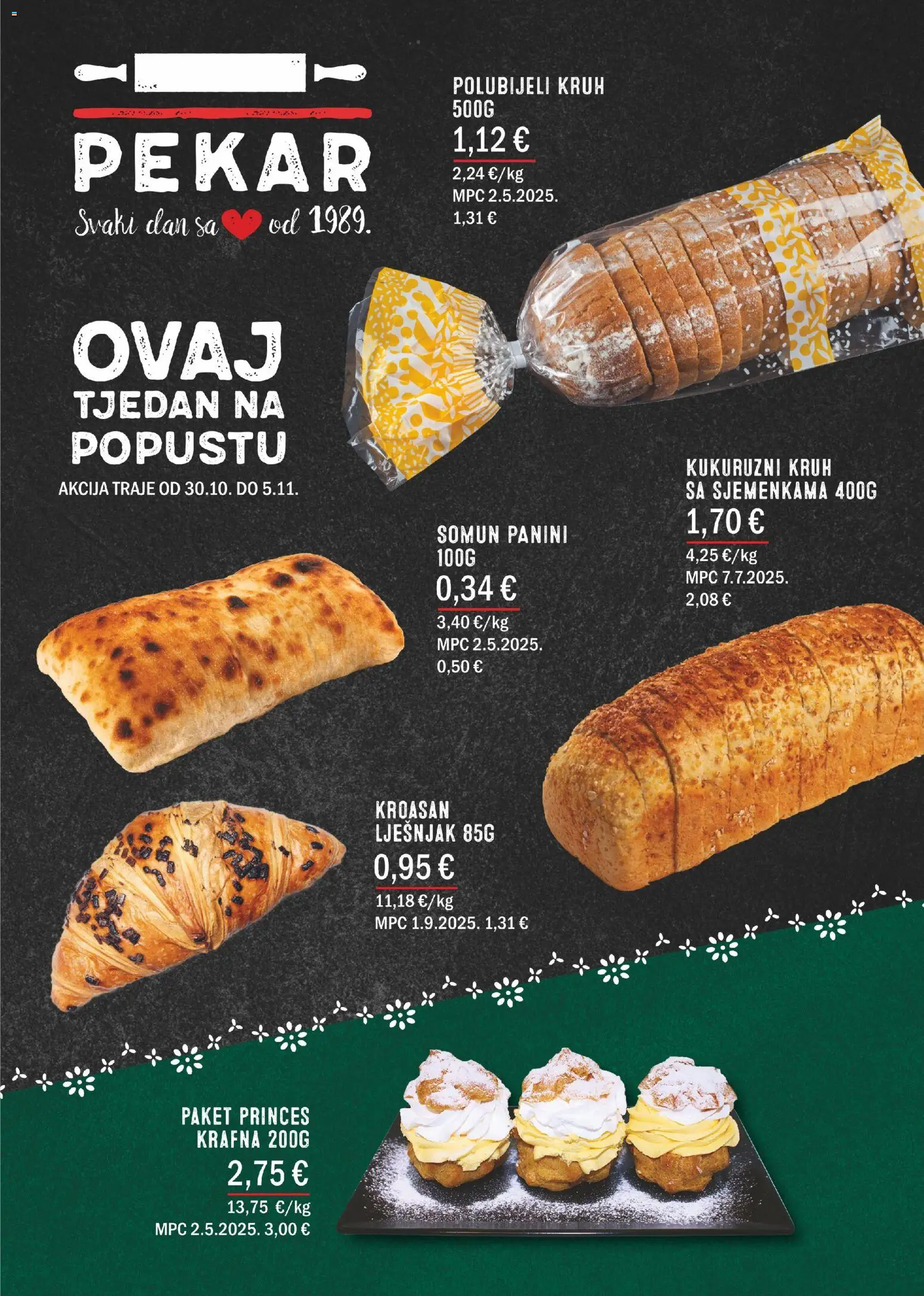 Boso katalog | vrijedi od 30.10.2025 | Stranica: 2 | Proizvodi: Somun, Kruh, Lješnjak, Kroasan