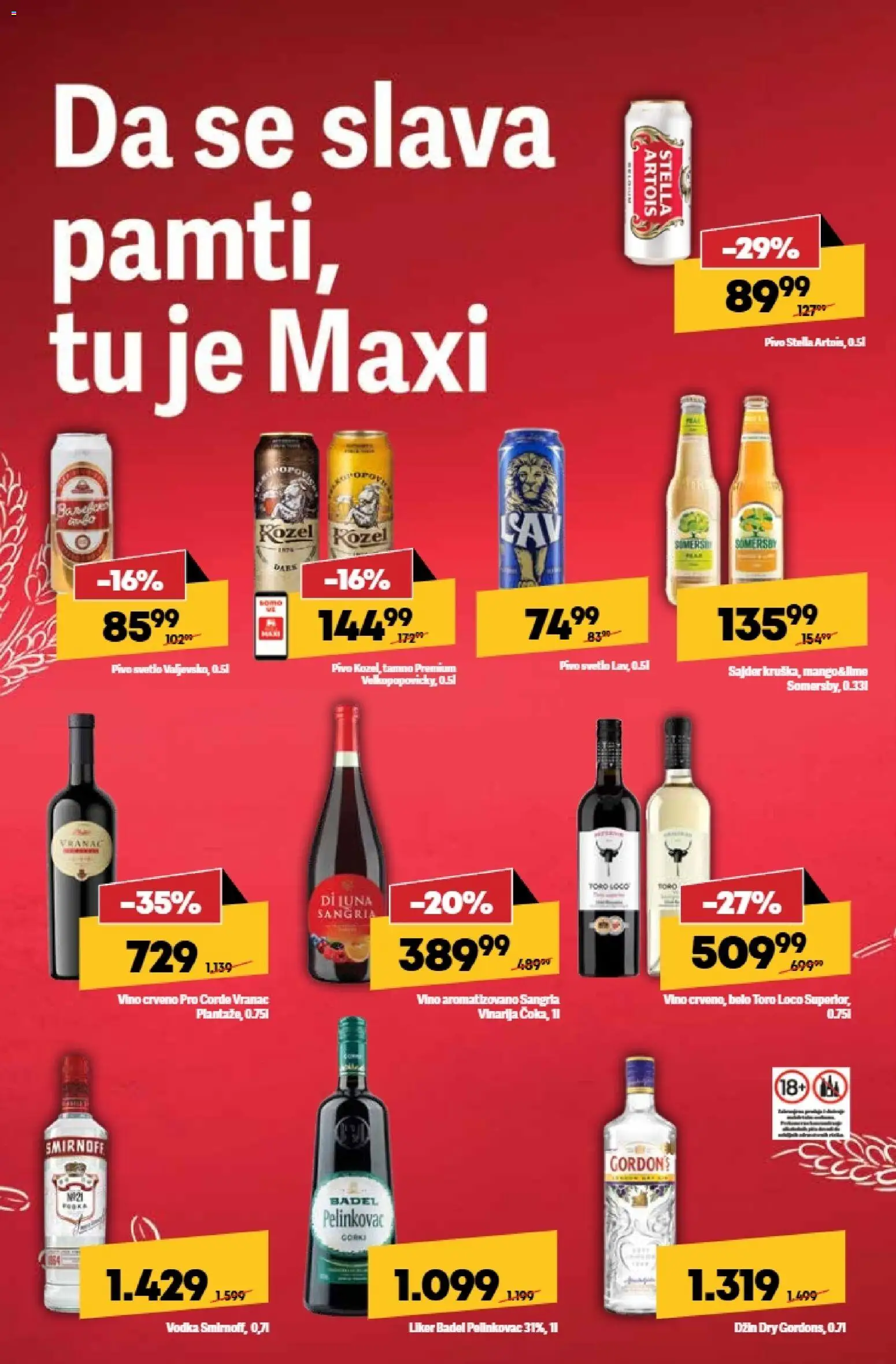 Maxi katalog - važi od 13.11.2025 | Strana: 6 | Proizvode: Liker, Džin, Stella Artois, Pivo