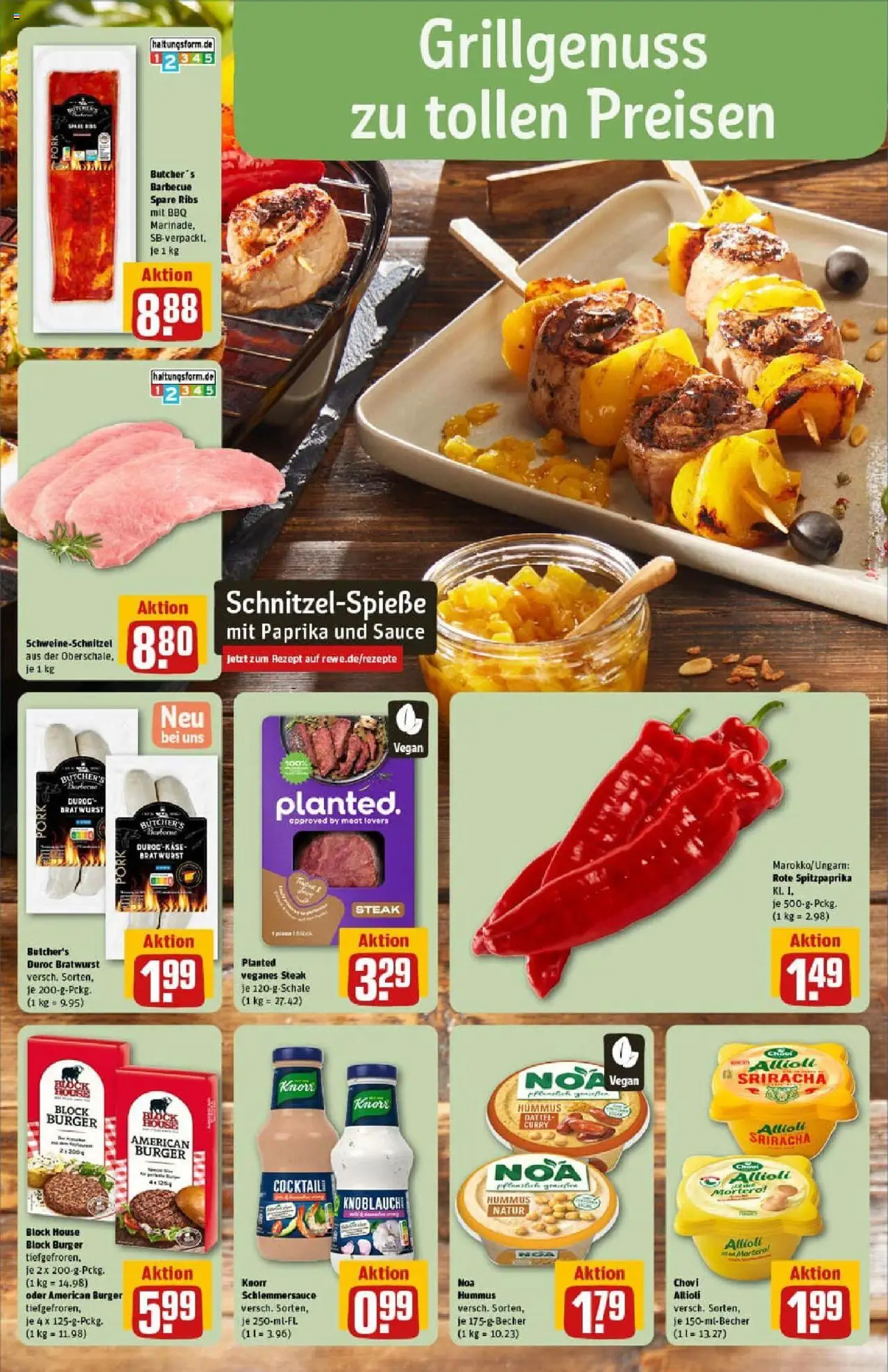 Rewe prospekt Stockstadt	 - gültig ab dem 03.08.2025 | Seite: 4 | Produkte: Spare ribs, Knorr, Paprika, Steak