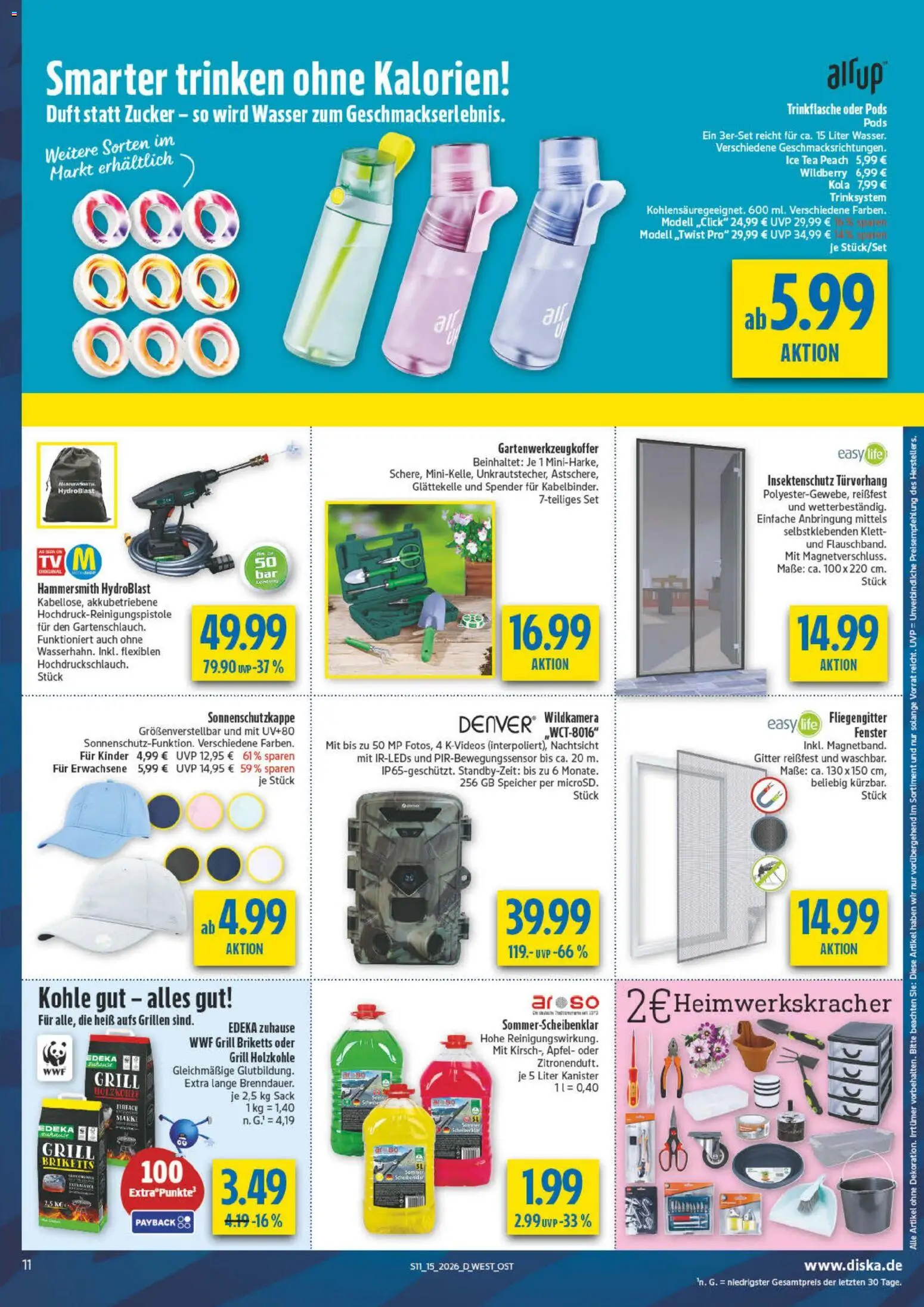 Diska Prospekt 	 – gültig ab 07.04.2026 | Seite: 11 | Produkte: Grill, Duft, Äpfel, Zucker