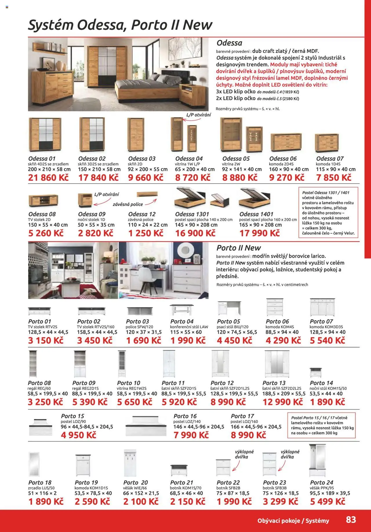 ORFA nábytek katalog 2025-2026 od 01.10.2025 | Strana: 83 | Produkty: Stolek, Stůl, Zrcadlo, Psací stůl