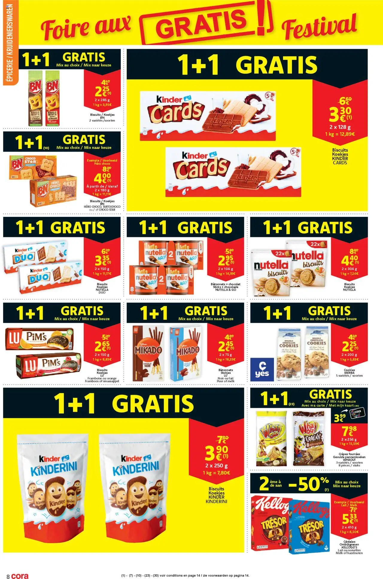  | Pagina: 8 | Producten: Pannenkoeken, Kaart, Melk, Chocolade