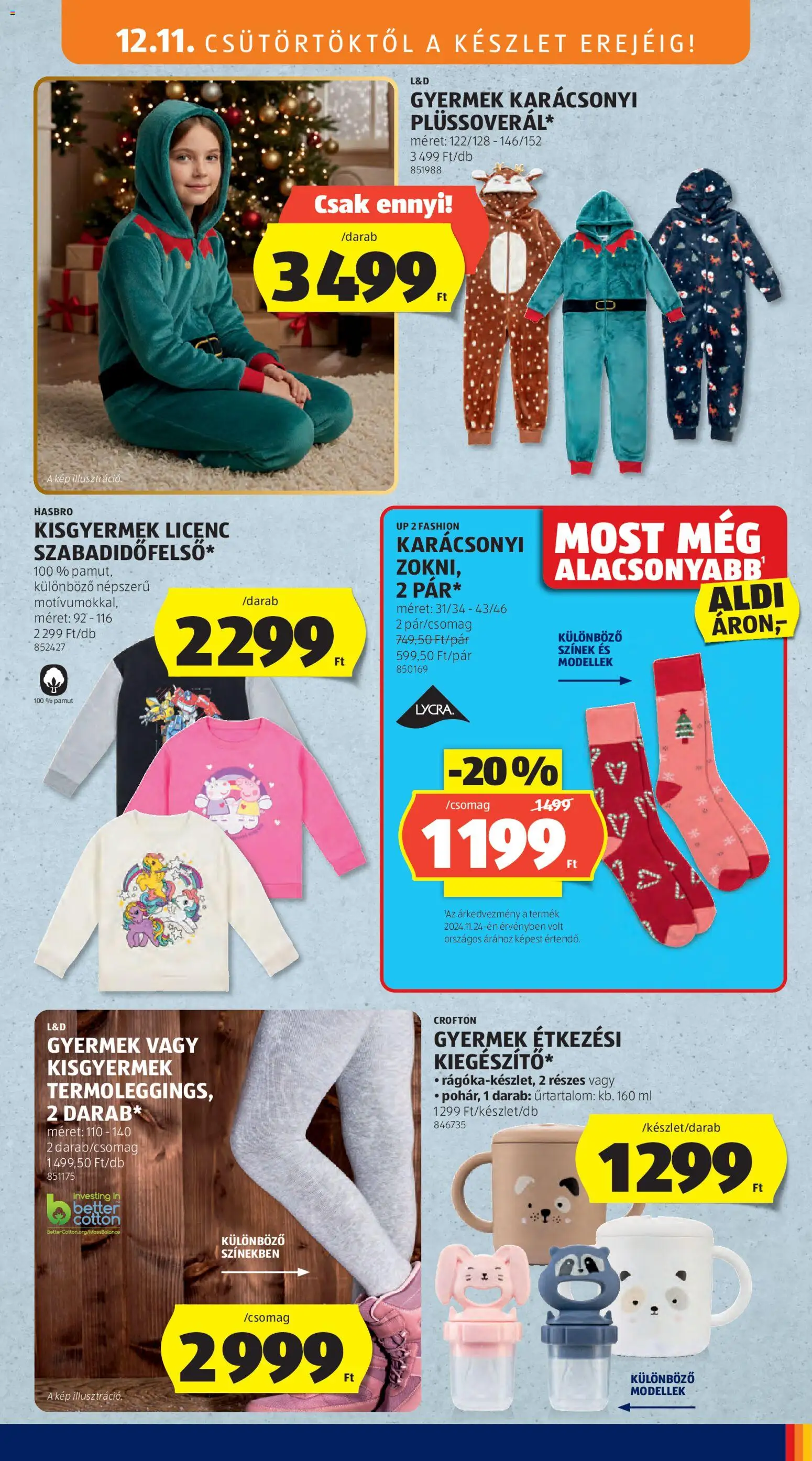Aldi akciós ujság - amely érvényes a következő dátumtól: 11.12.2025 | Oldal: 33 | Termékek: Leggings