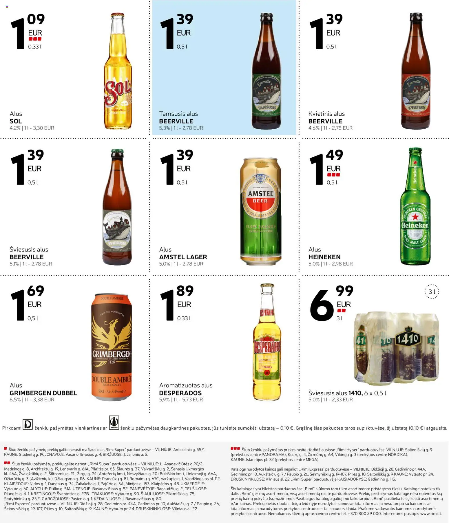 Rimi akcijos nuo 04.11.2025 | Puslapis: 10 | Prekių: Alus