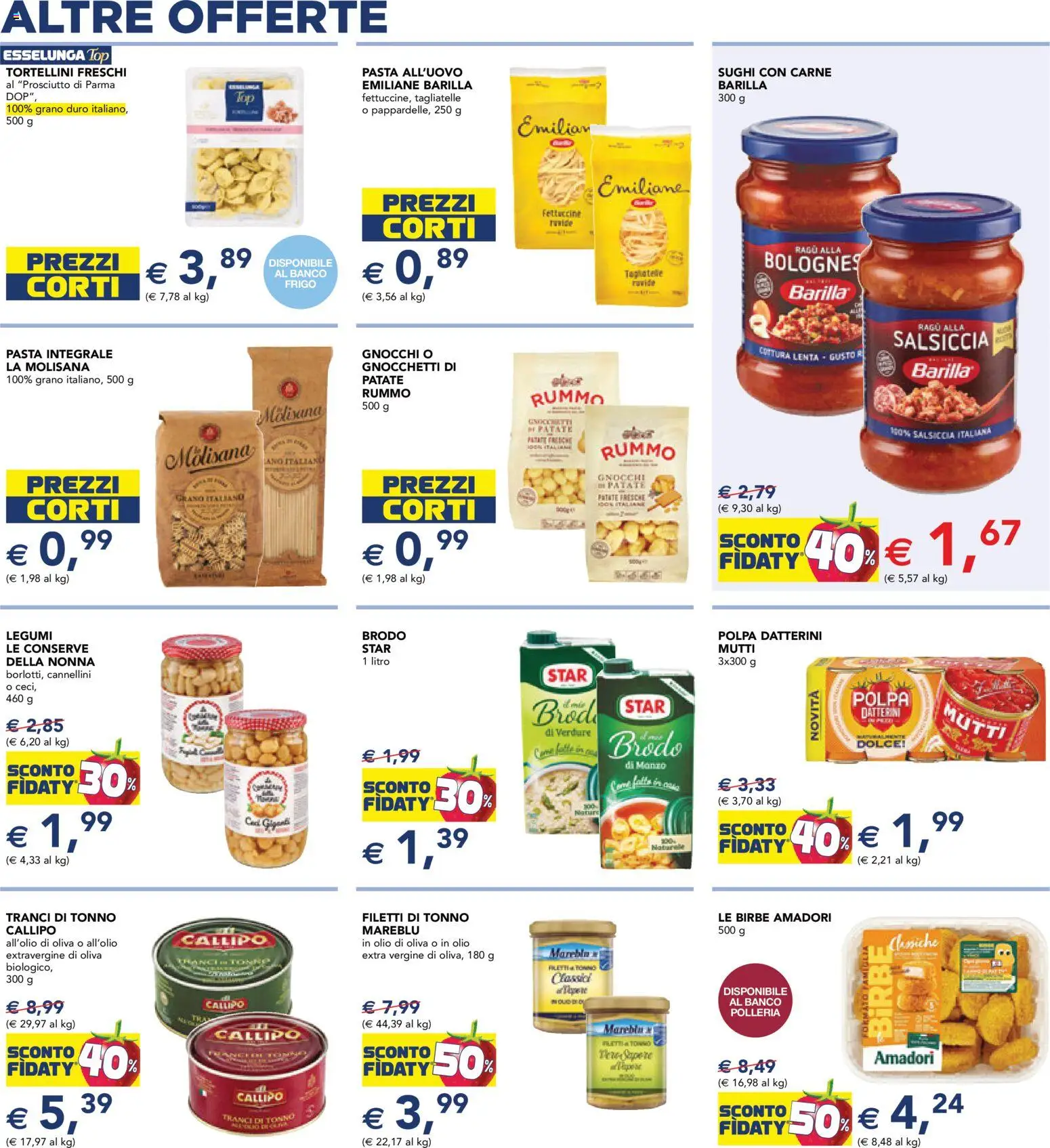 Volantino Esselunga S del 07.11.2025 | Pagina: 9 | Prodotti: Verdure, Salsiccia, Mutti, Gnocchetti