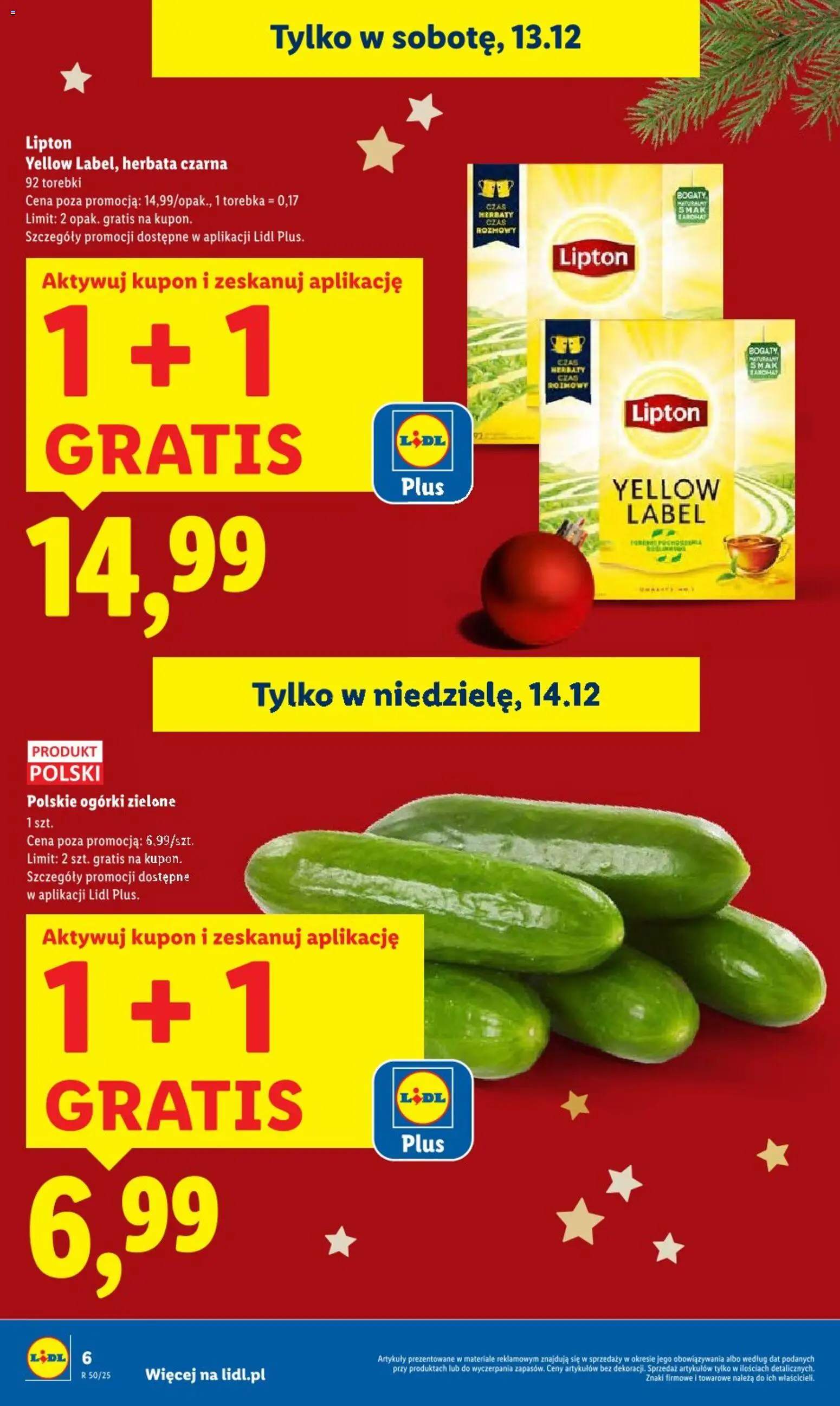 Lidl Gazetka od 11.12.2025 | Strona: 6 | Produkty: Mak, Torebka, Herbata, Torebki