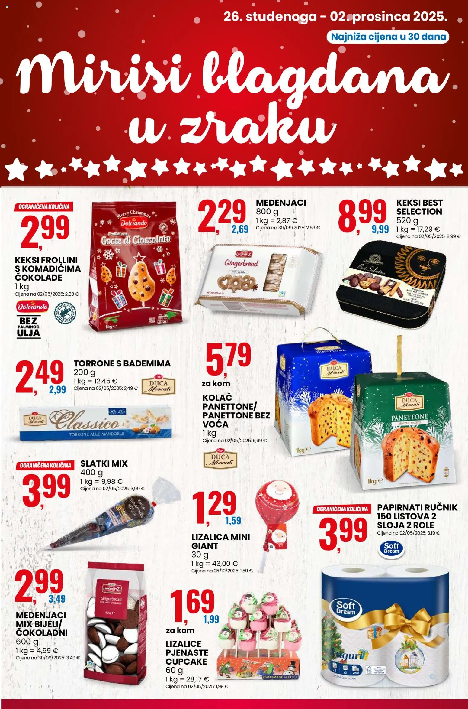 Eurospin katalog | vrijedi od 26.11.2025 | Stranica: 7 | Proizvodi: Role, Keksi, Ručnik, Lizalice