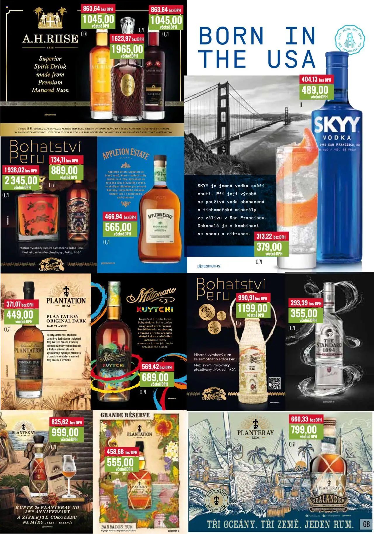 Ratio leták od 01.06.2025 | Strana: 69 | Produkty: Rum, Vodka, Minerály, Skyy Vodka