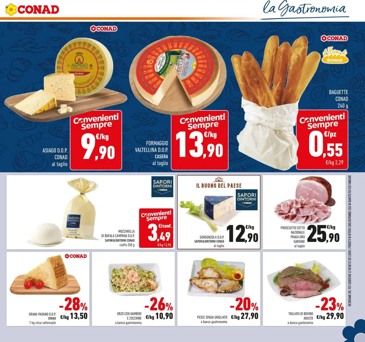 Volantino Conad del 27.08.2025 | Pagina: 11 | Prodotti: Bovino, Prosciutto Cotto, Grana Padano, Gorgonzola