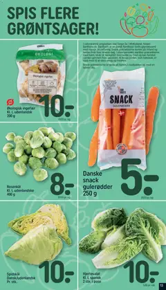 Danske snack gulerødder, 250 g gyldig fra 02.01.2026 | Side: 13 | Produkter: Ingefær, Rosenkål, Spidskål, Søm
