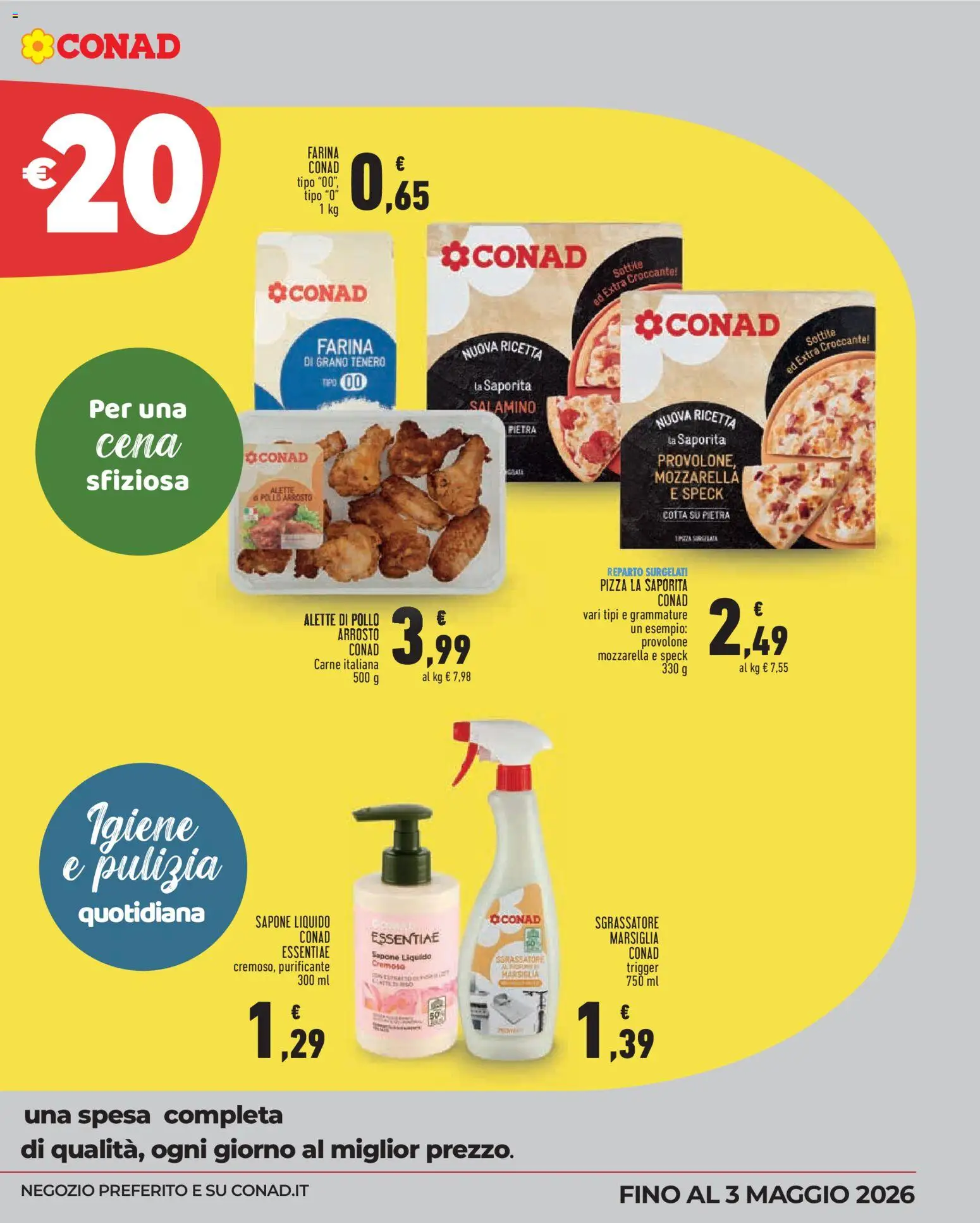 Volantino Conad del 18.03.2026 | Pagina: 5 | Prodotti: Arrosto, Provolone, Pizza, Pollo