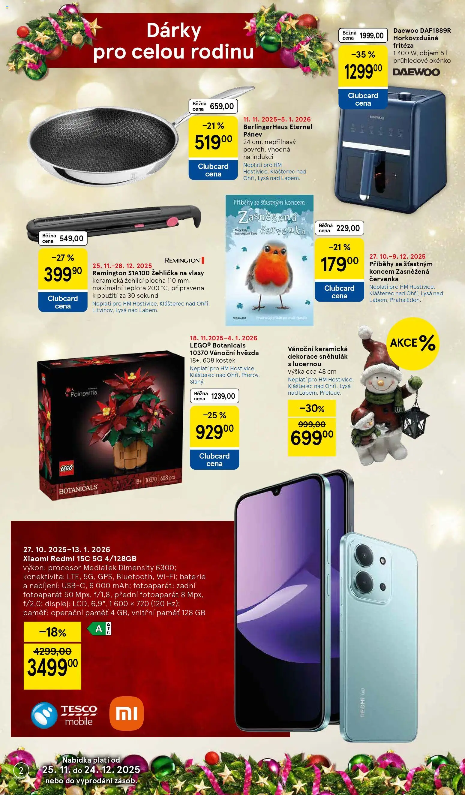 Tesco katalog od 25.11.2025 | Strana: 2 | Produkty: Smartphone, Fotoaparát, Xiaomi, Dekorace