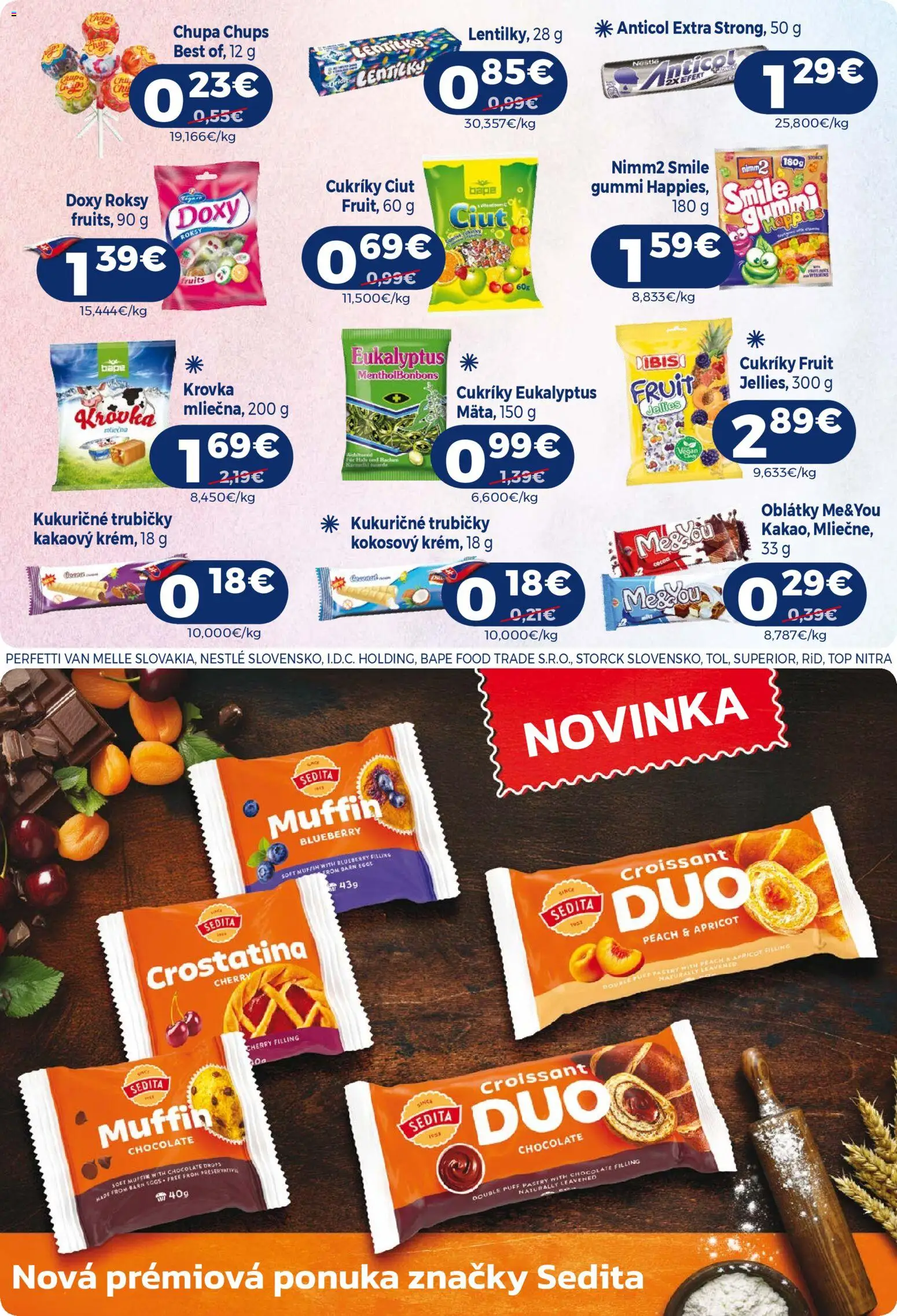 Nové Milk Agro akcie – leták je platný od 12.11.2025 | Strana: 7 | Produkty: Croissant, Cukríky