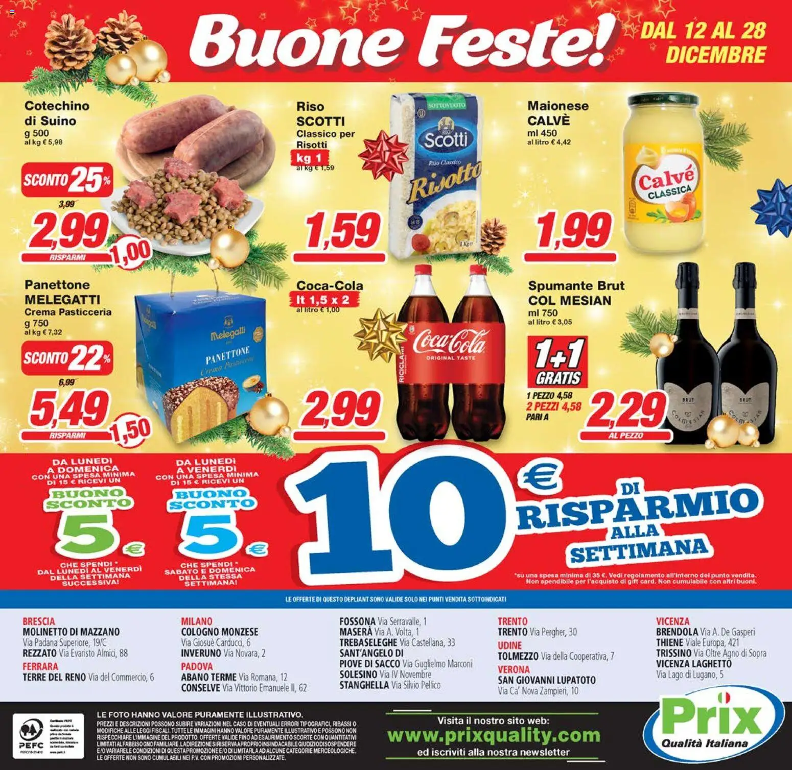 Volantino Prix del 12.12.2025 | Pagina: 16 | Prodotti: Crema, Riso, Panettone, Cotechino