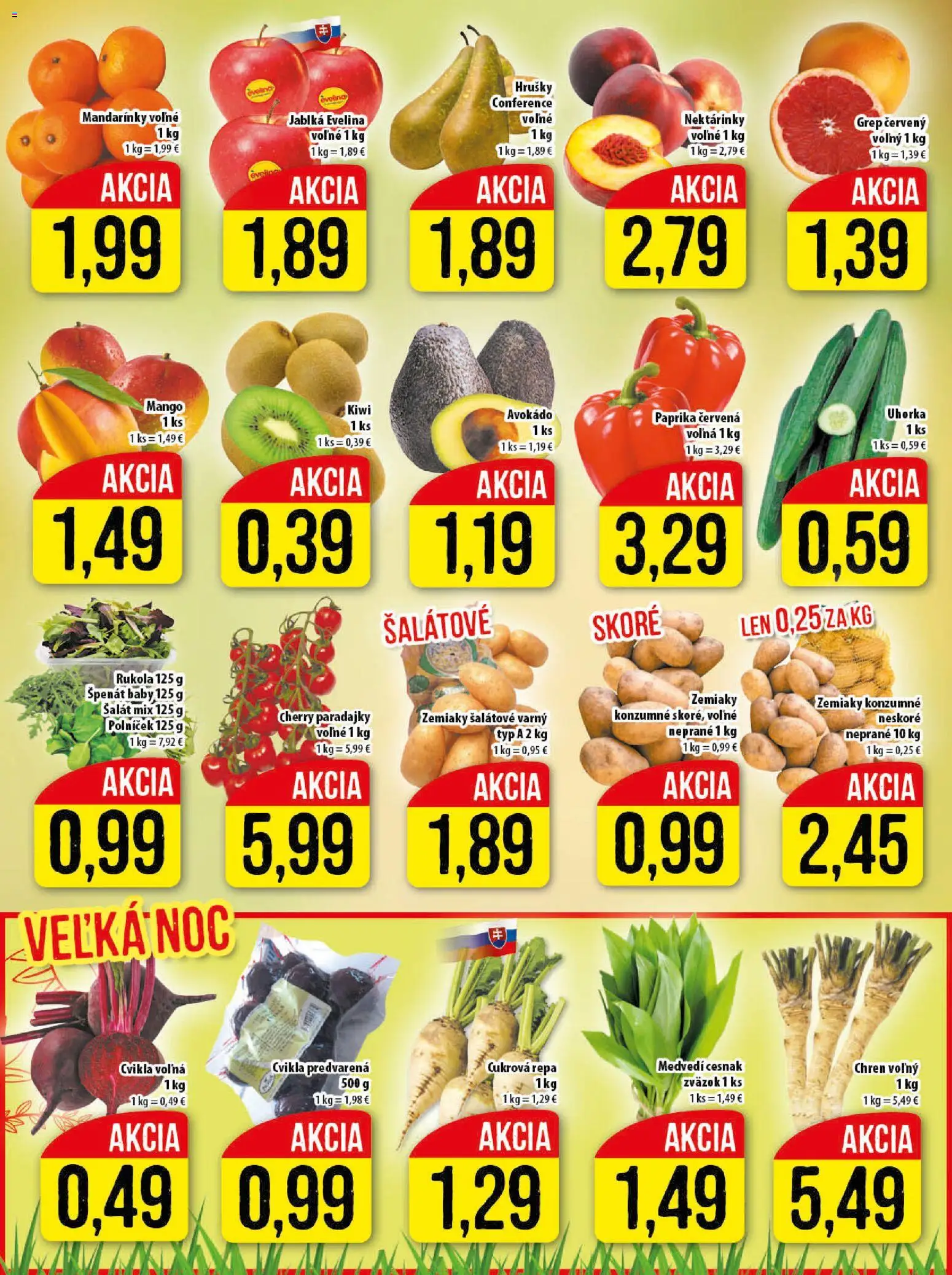 Nové Klas akcie – leták je platný od 30.03.2026 | Strana: 6 | Produkty: Jablká, Paradajky, Mandarinky, Hrušky