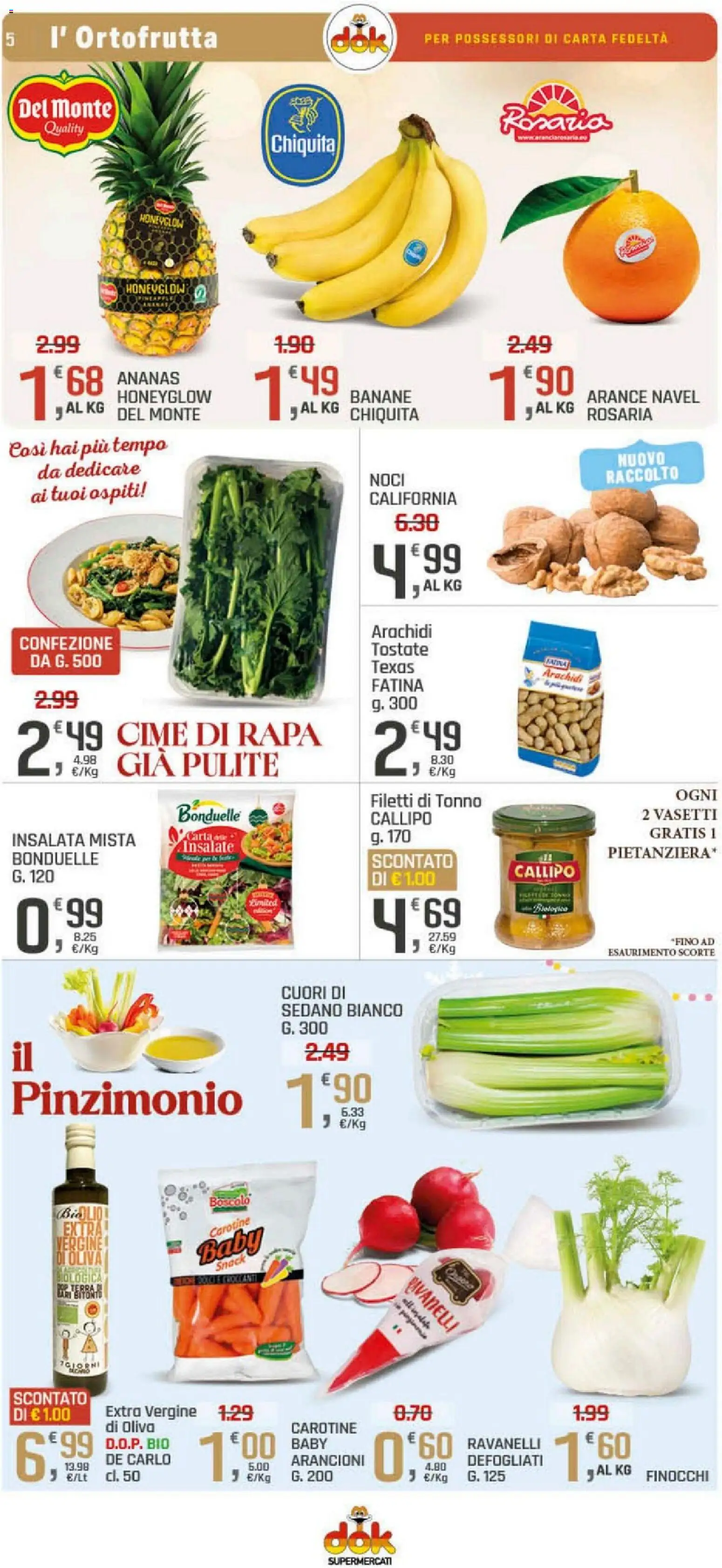 Volantino DOK del 17.12.2025 | Pagina: 5 | Prodotti: Arance, Banane, Noci, Arachidi