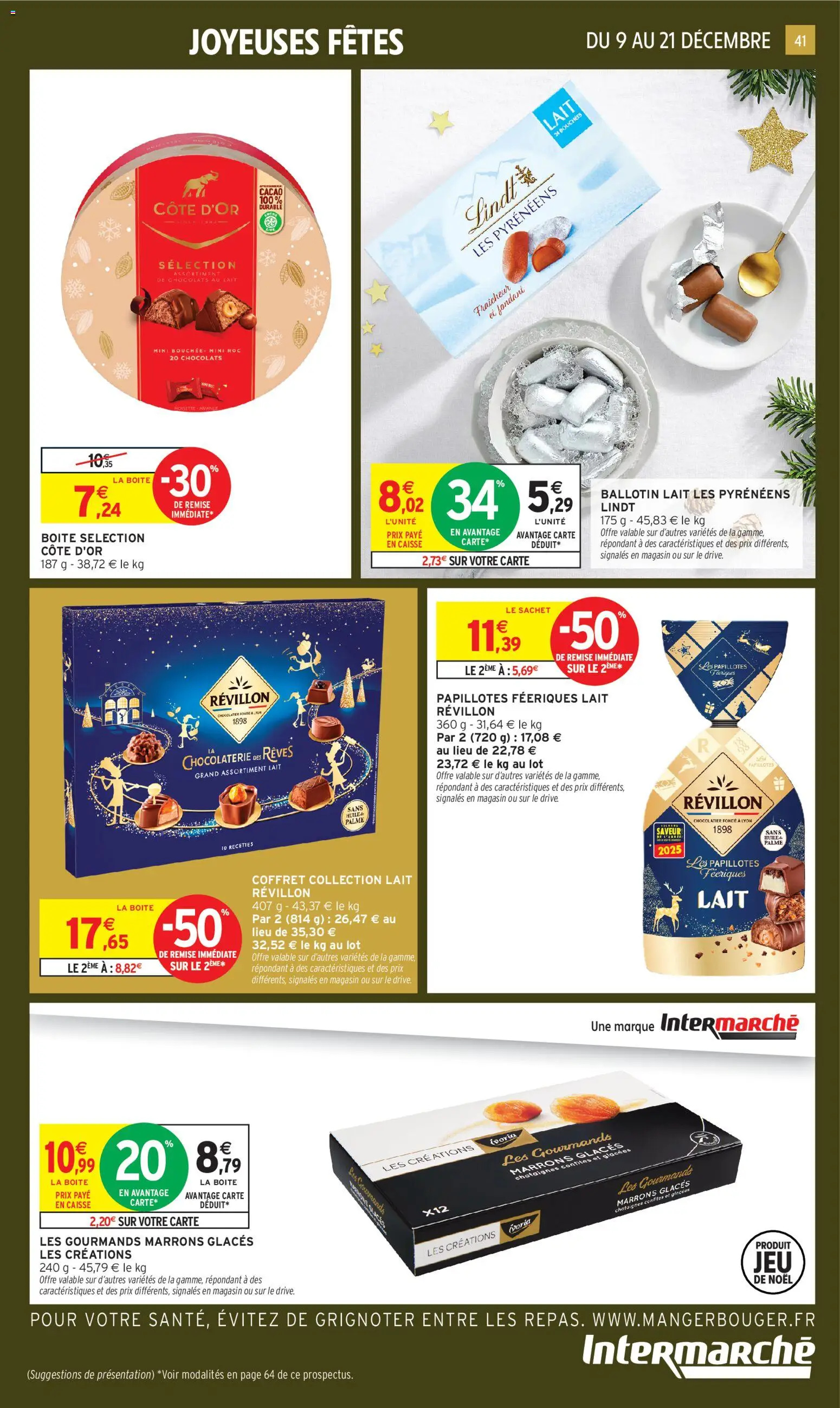 {H1} | Page: 41 | Produits: Lait, Chocolat, Lindt, Papillotes