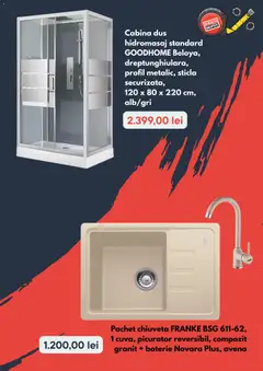 Ofertele Brico Depot valabile de la 19.02.2026 | Pagină: 2 | Produse: Chiuvetă, Baterie, Duș