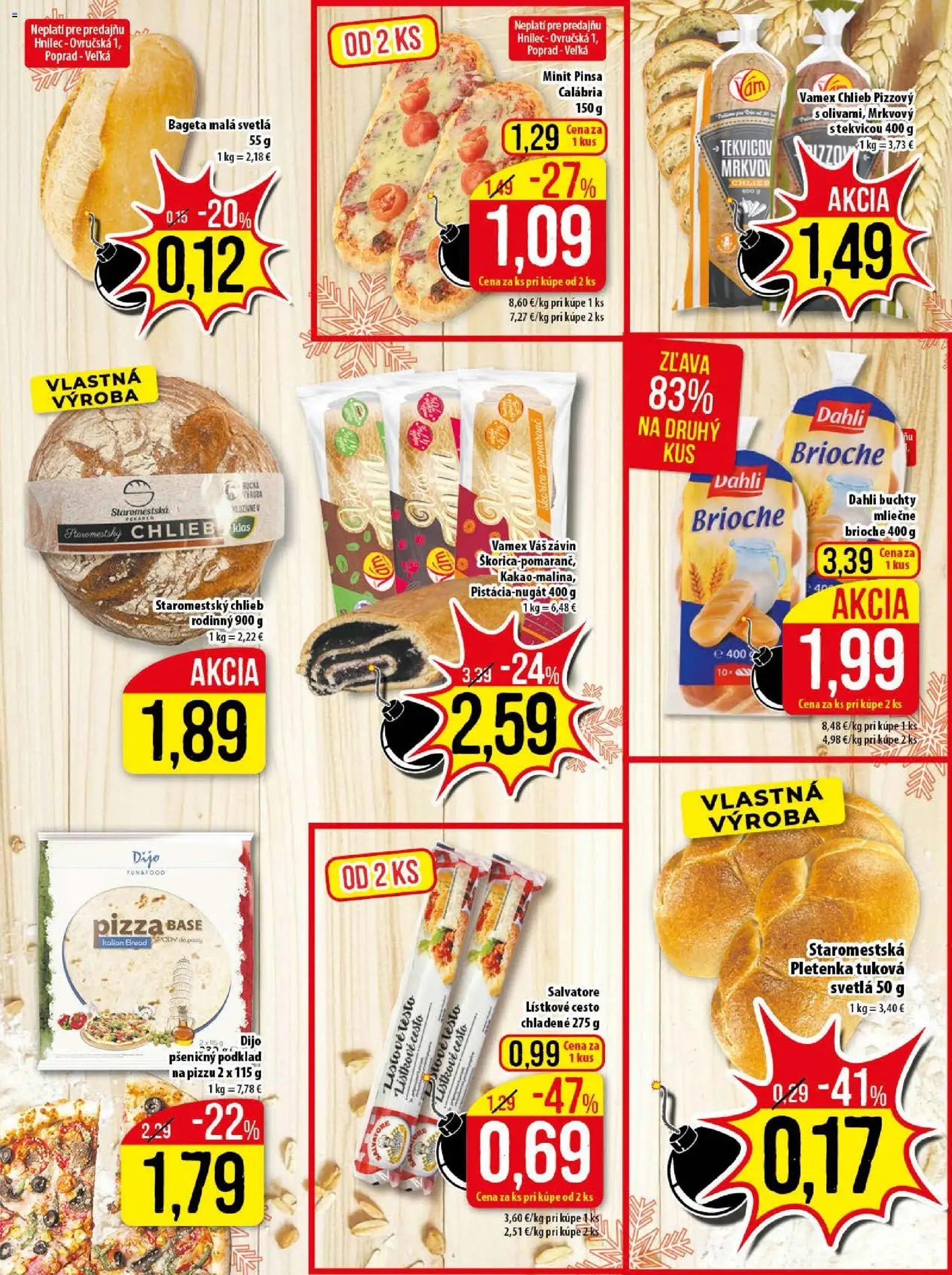 Nové Klas akcie – leták je platný od 29.12.2025 | Strana: 7 | Produkty: Pizza, Závin, Lístkové cesto, Svetlá