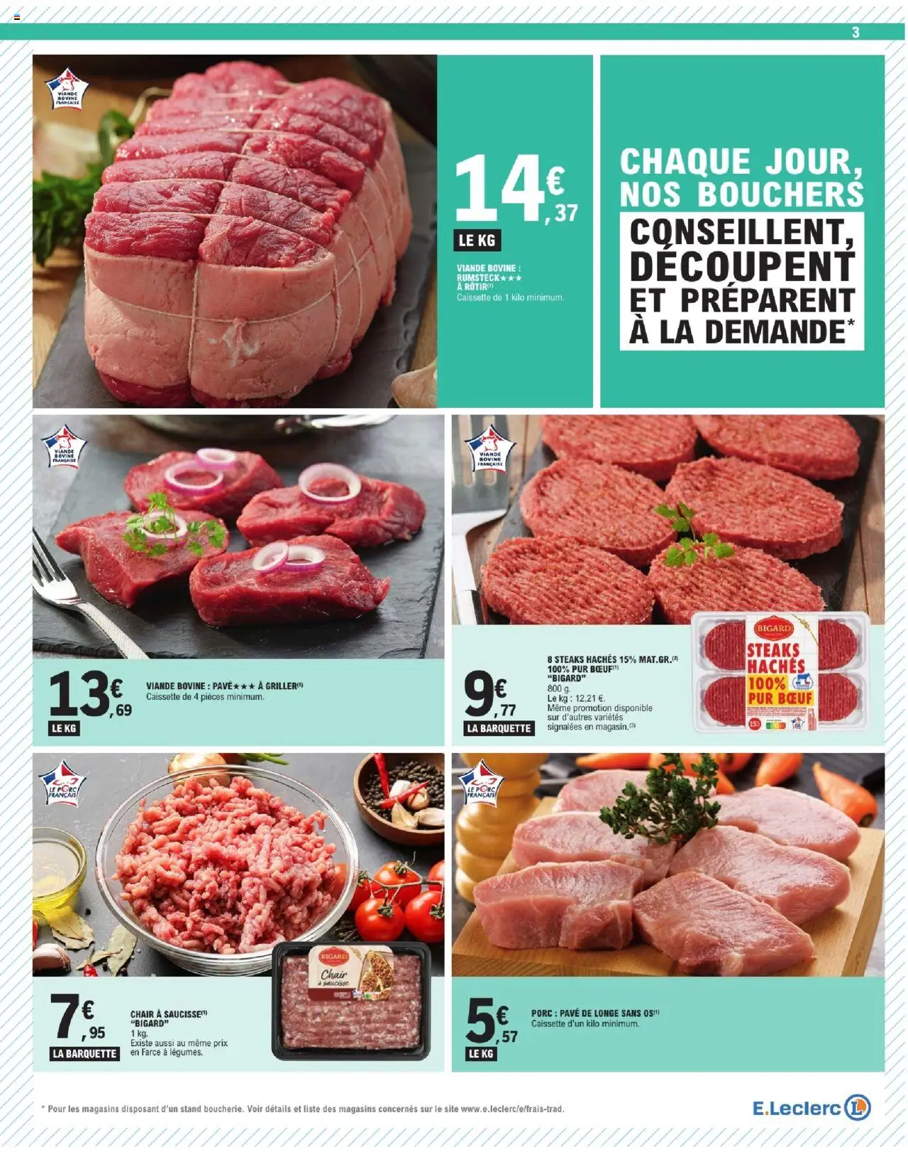  | Page: 3 | Produits: Viande, Porc, Rumsteck, Viande bovine