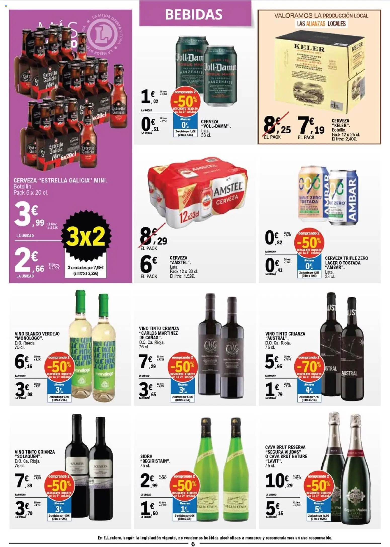 E.Leclerc Black Friday │ válido desde el 26.11.2025 | Página: 6 | Productos: Vino, Cerveza, Té