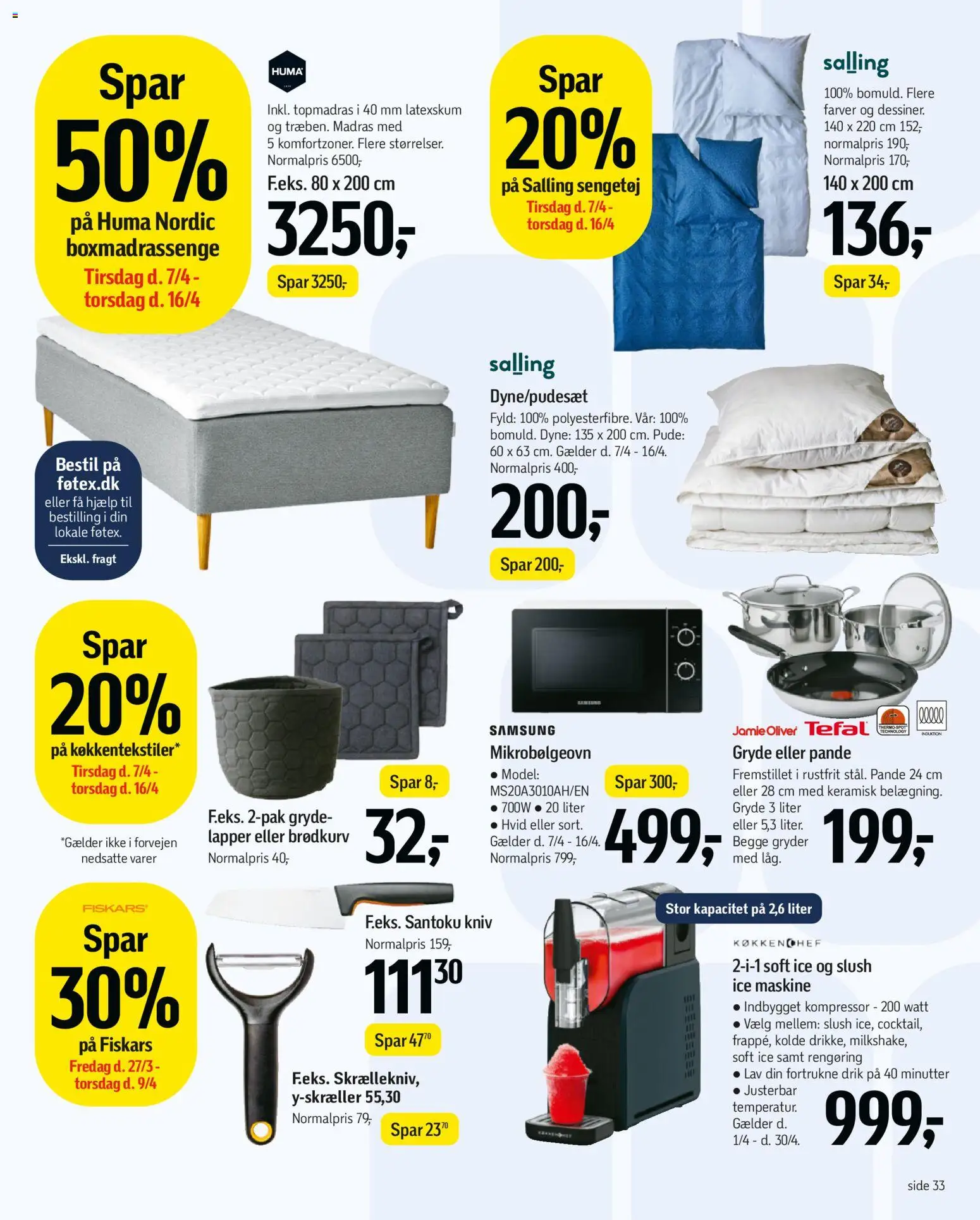 Føtex tilbudsavis – gyldig fra 07.04.2026 | Side: 48 | Produkter: Madras, Pude, Mikrobølgeovn