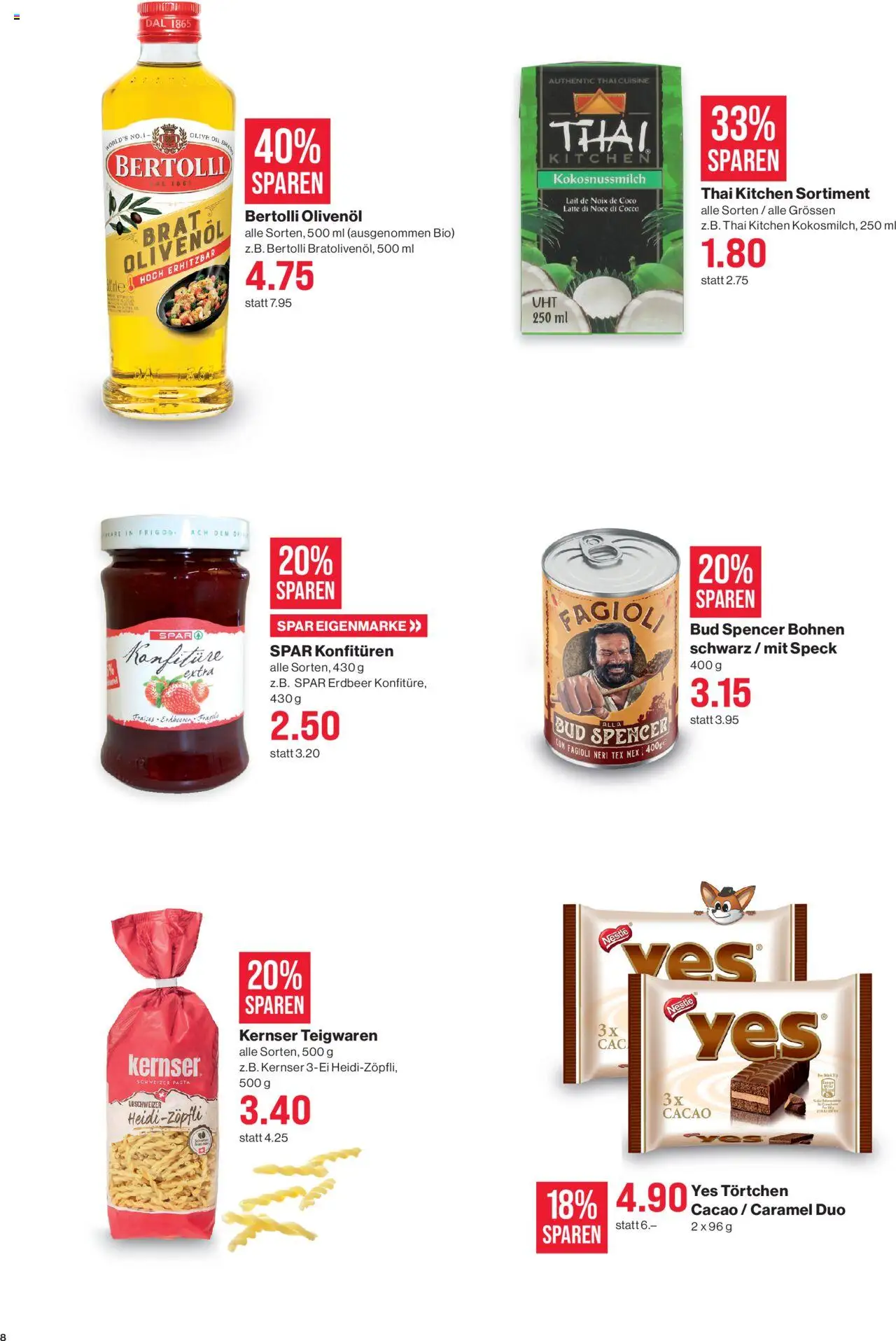 SPAR Aktionen – gültig ab 02.10.2025 | Seite: 8 | Produkte: Teigwaren, Pasta
