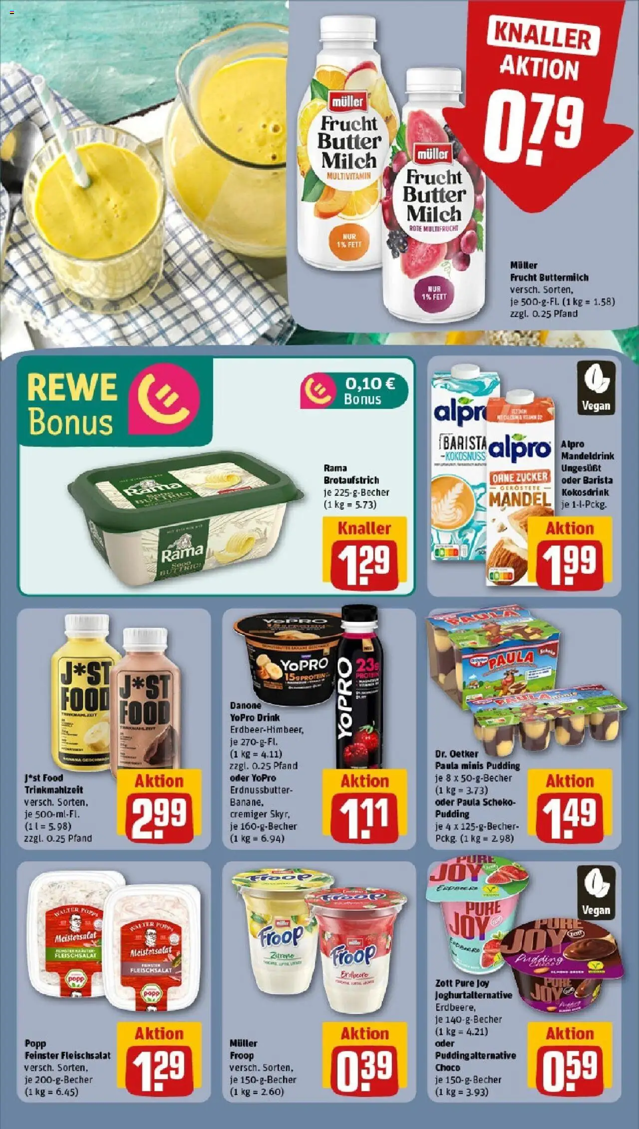 Rewe prospekt Vetschau	 - gültig ab dem 25.05.2025 | Seite: 17 | Produkte: Froop, Buttermilch, Rama, Milch