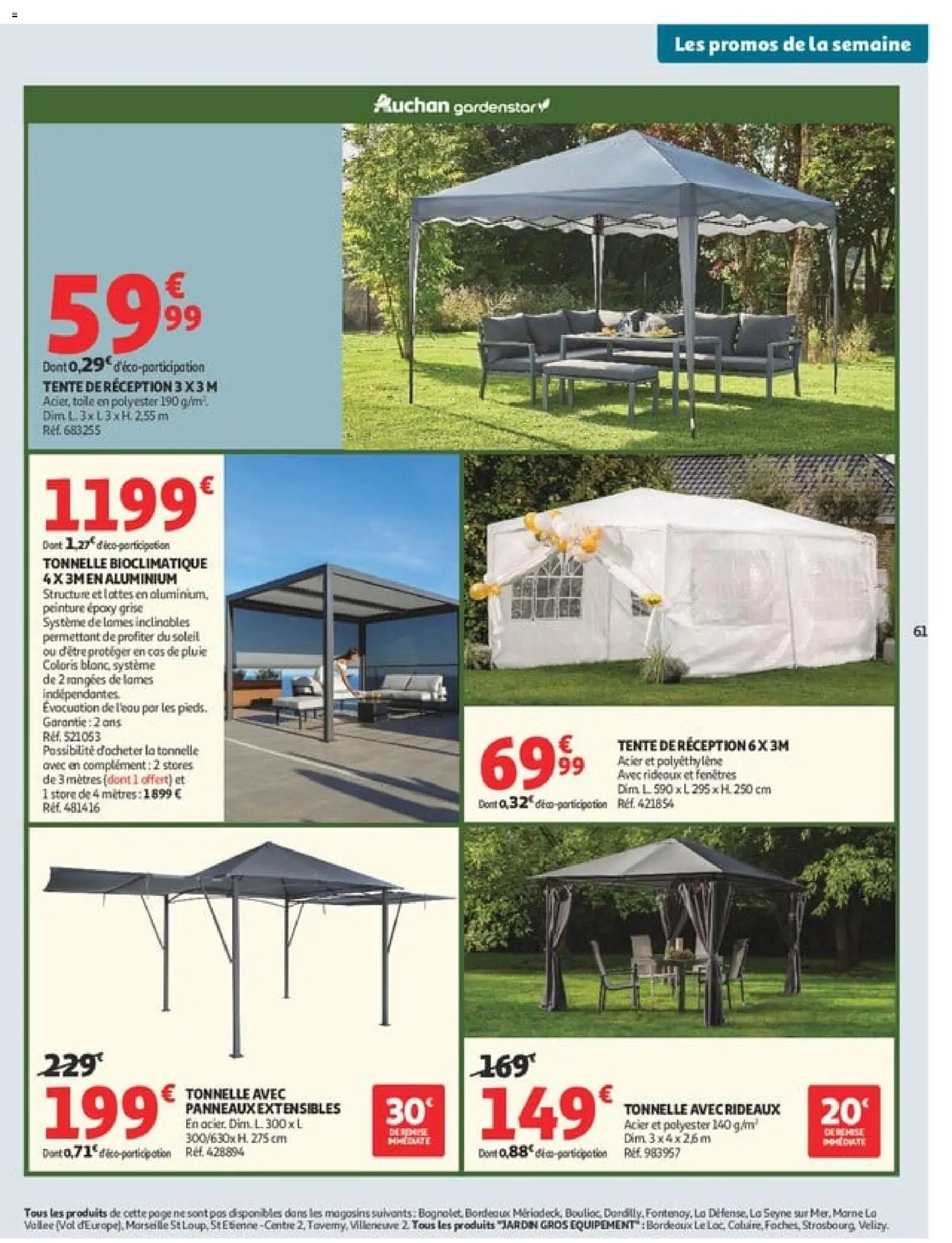 {H1} | Page: 63 | Produits: Tente, Store, Tonnelle