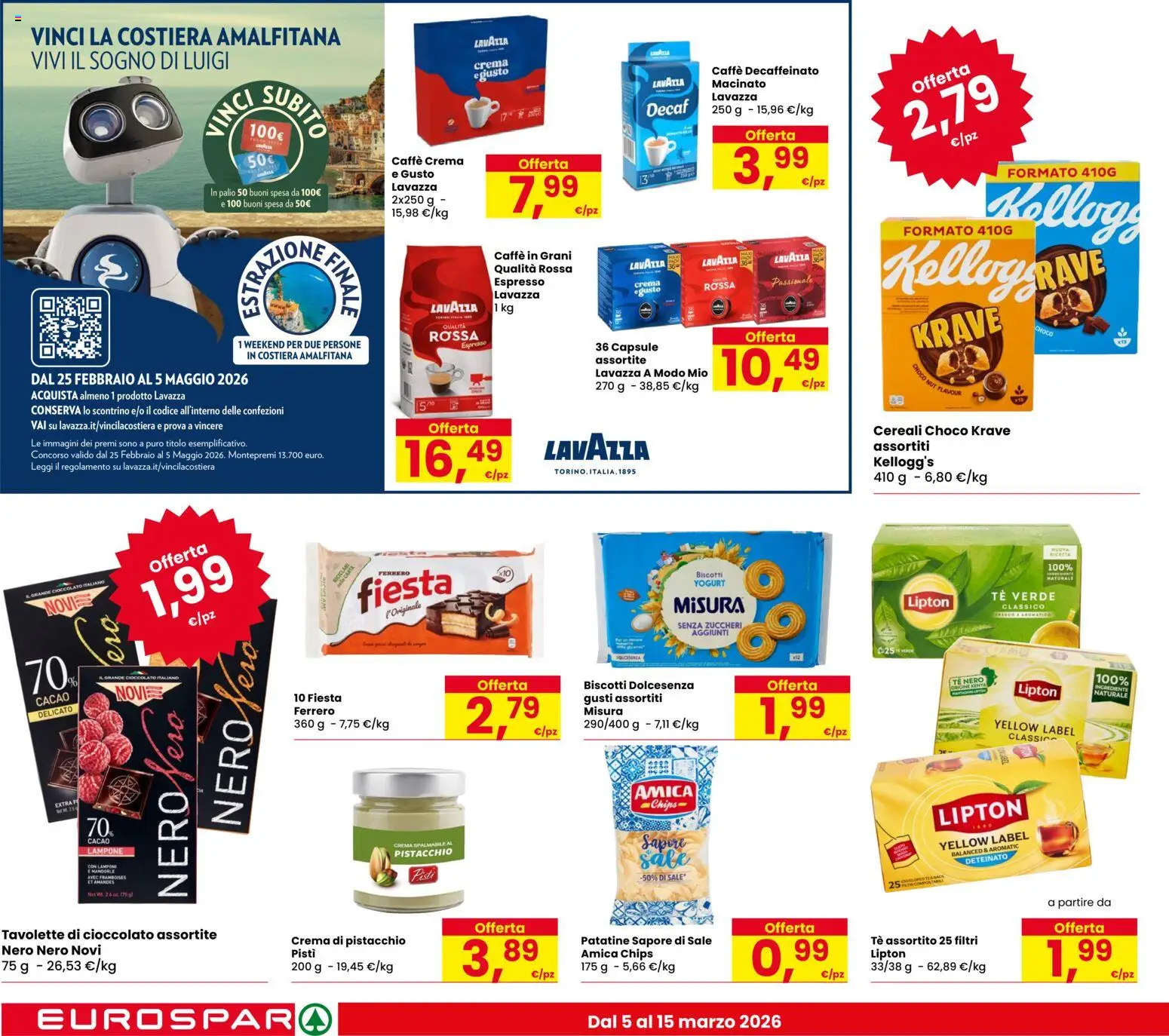 Volantino Despar del 05.03.2026 | Pagina: 14 | Prodotti: Yogurt, Cioccolato, Lamponi, Caffè in grani