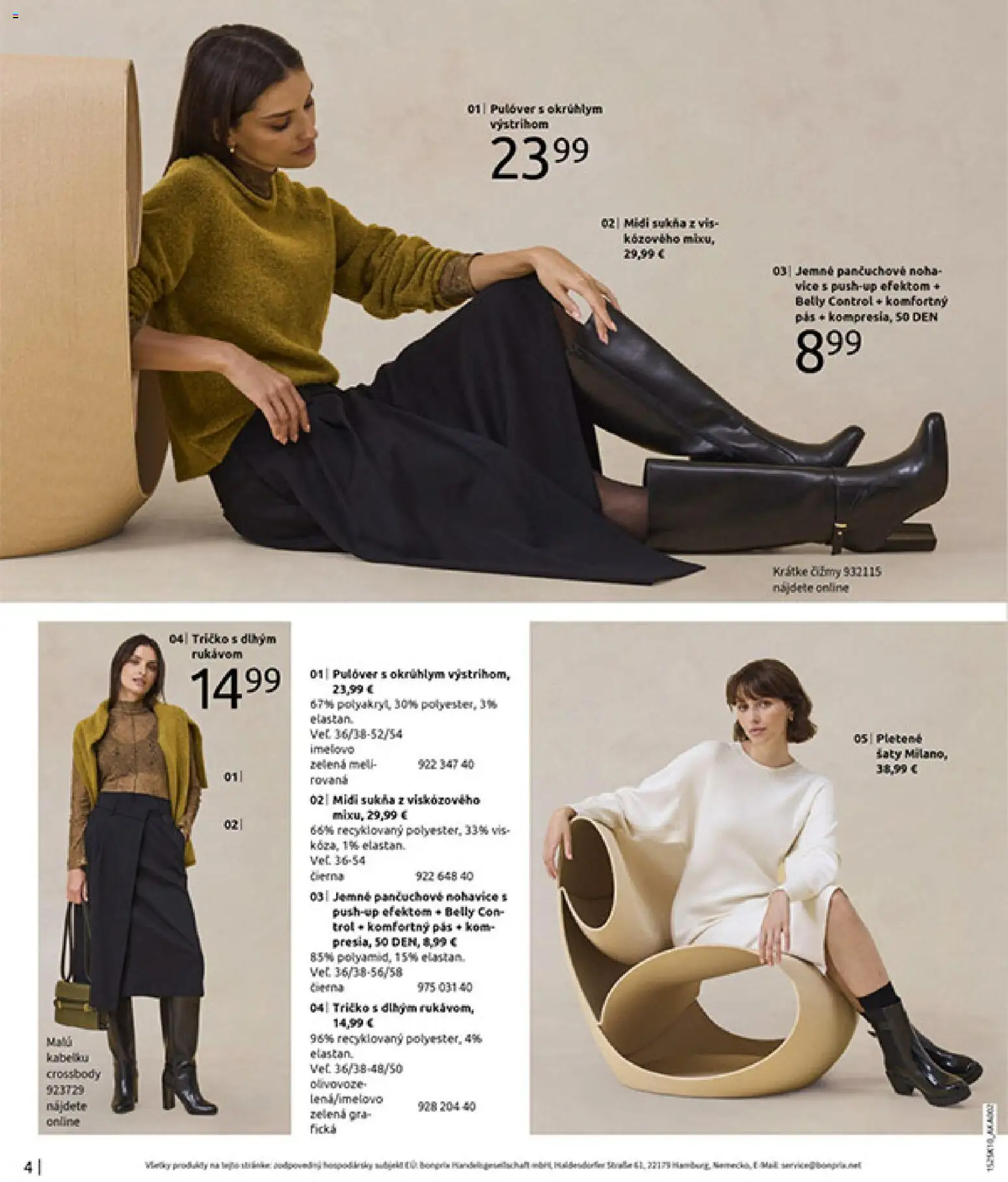 Nové Bonprix akcie – leták je platný od 01.11.2025 | Strana: 6 | Produkty: Pás, Tričko, Nohavice