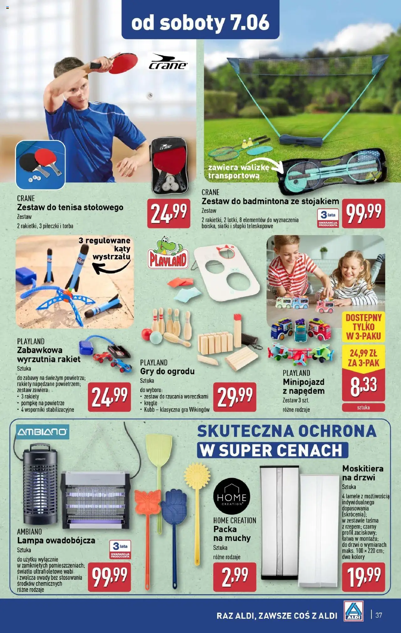 Aldi Gazetka od 02.06.2025 | Strona: 37 | Produkty: Gra, Torba, Gry, Moskitiera na drzwi