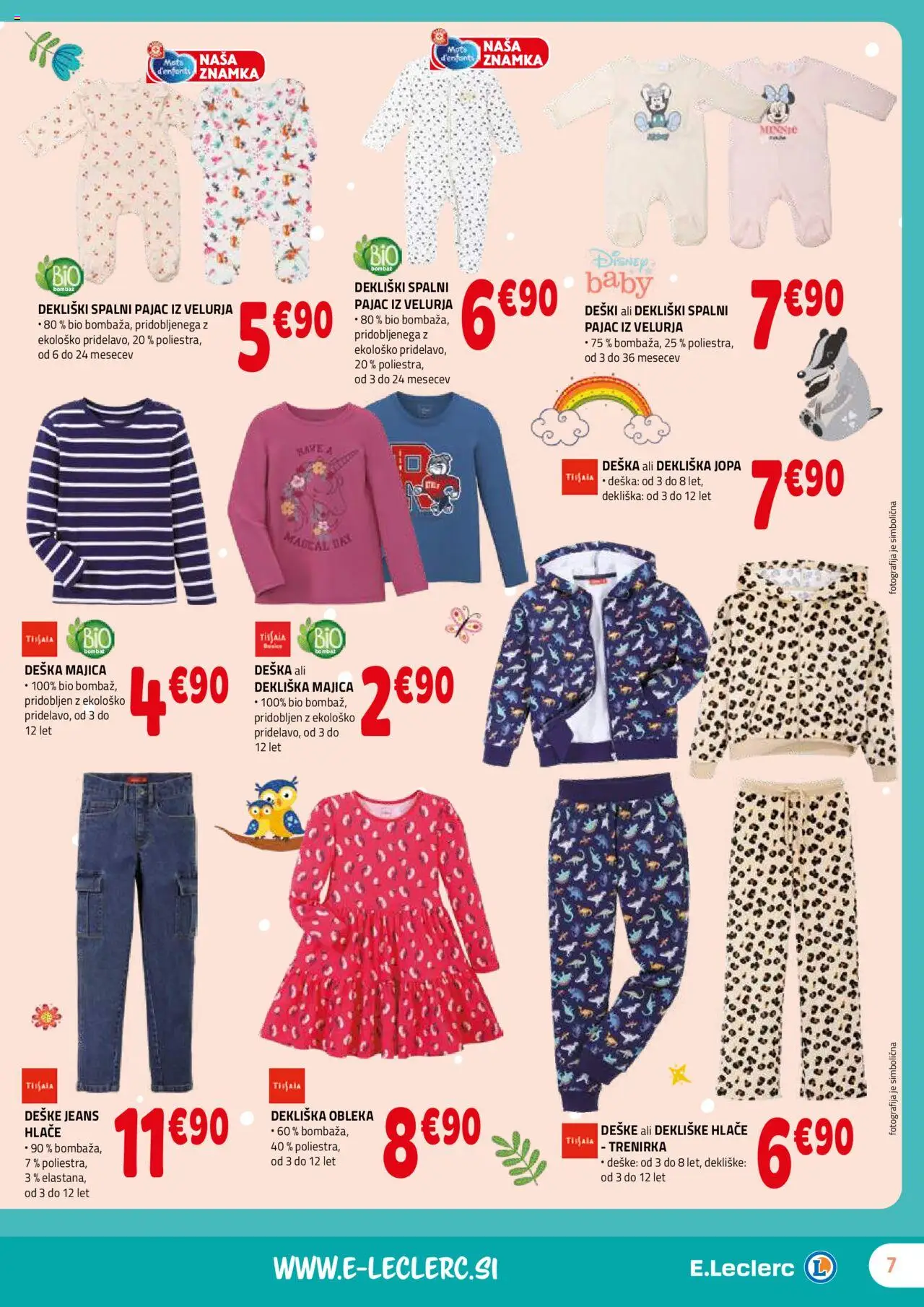 Novi E.leclerc katalog ponudbe – veljaven od 01.10.2025 | Stran: 7 | Izdelki: Trenirka, Majica, Hlace, Obleka