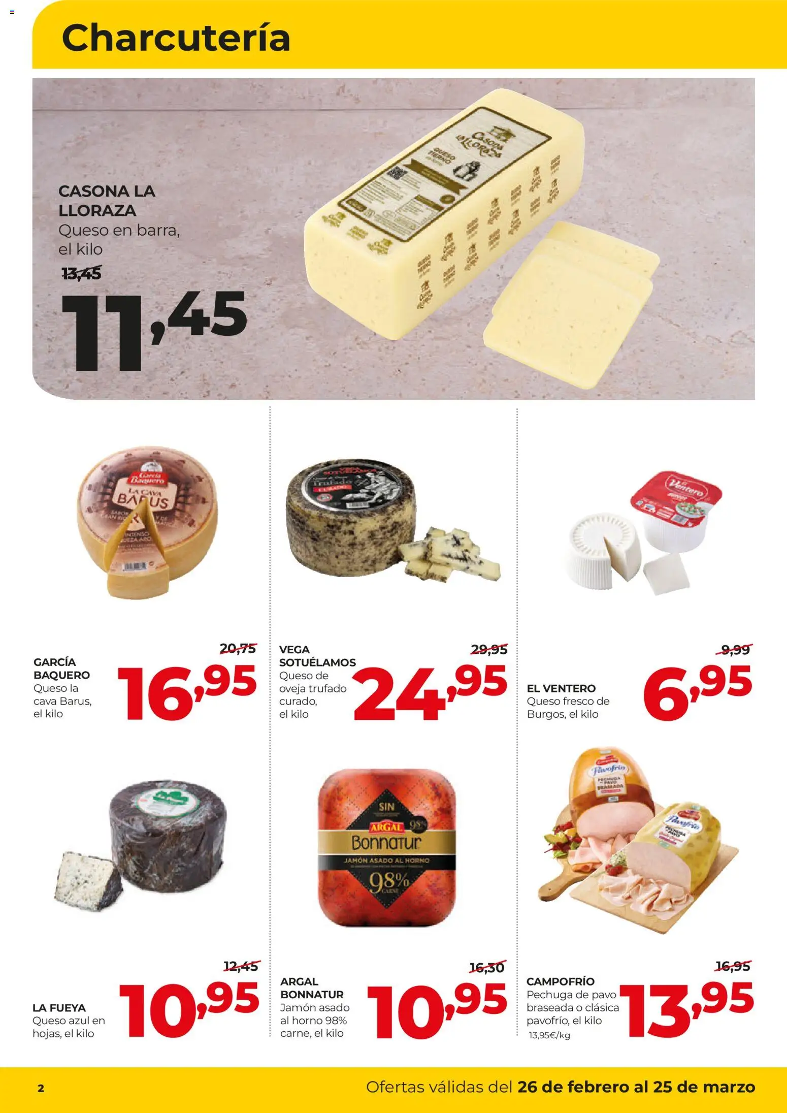 Alimerka folleto Castilla y León │ válido desde el 26.02.2026 | Página: 2 | Productos: Queso, Jamón, Queso fresco, Horno