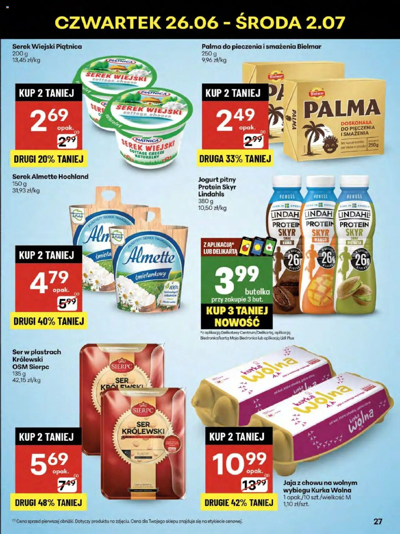 Delikatesy Centrum Gazetka - Sklepy Własne od 26.06.2025 | Strona: 27 | Produkty: Mango, Kawa, Jaja, Skyr