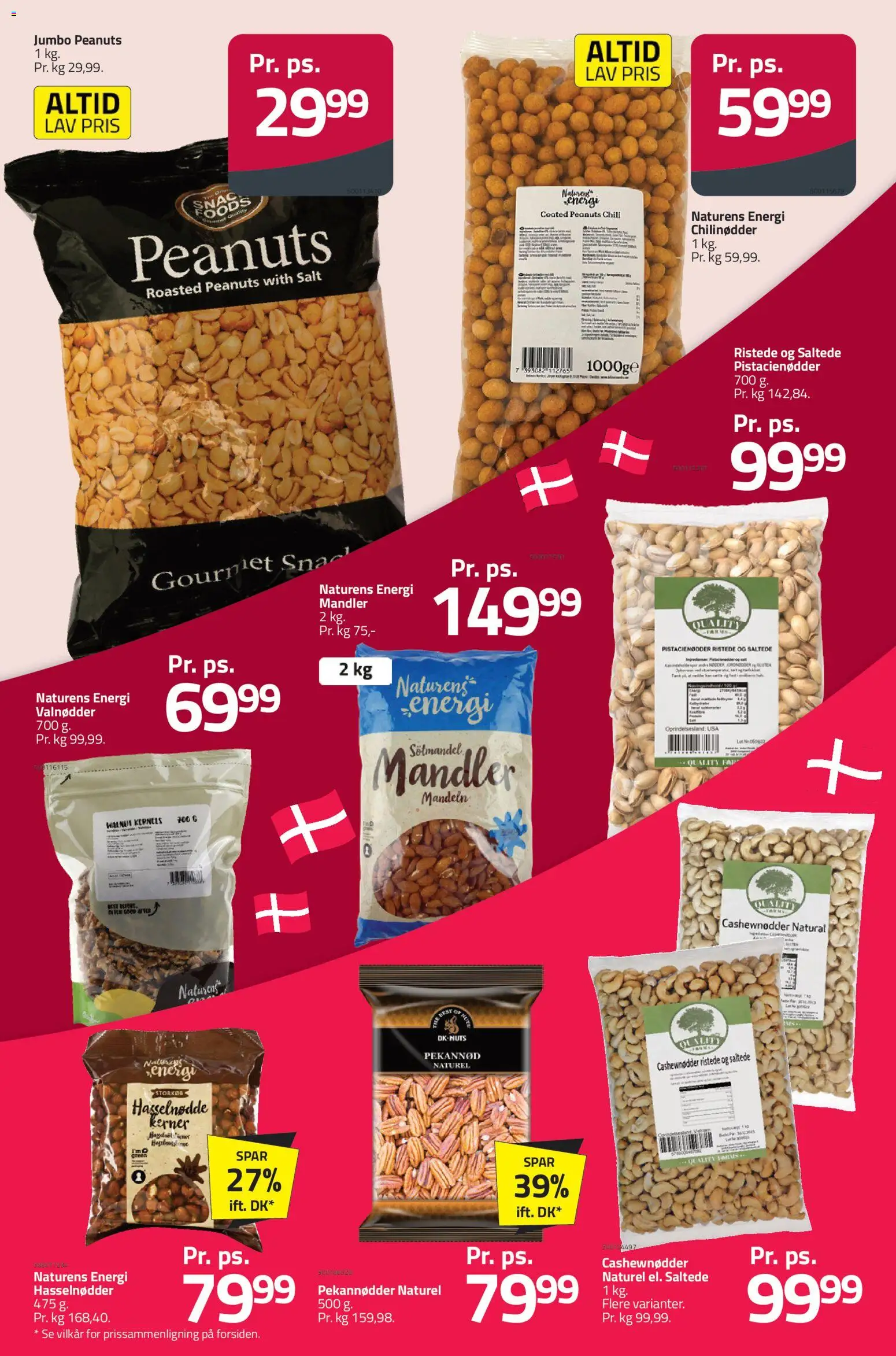 Fleggaard tilbudsavis – gyldig fra 04.03.2026 | Side: 17 | Produkter: Valnødder, Mandler, Salt, Cashewnødder