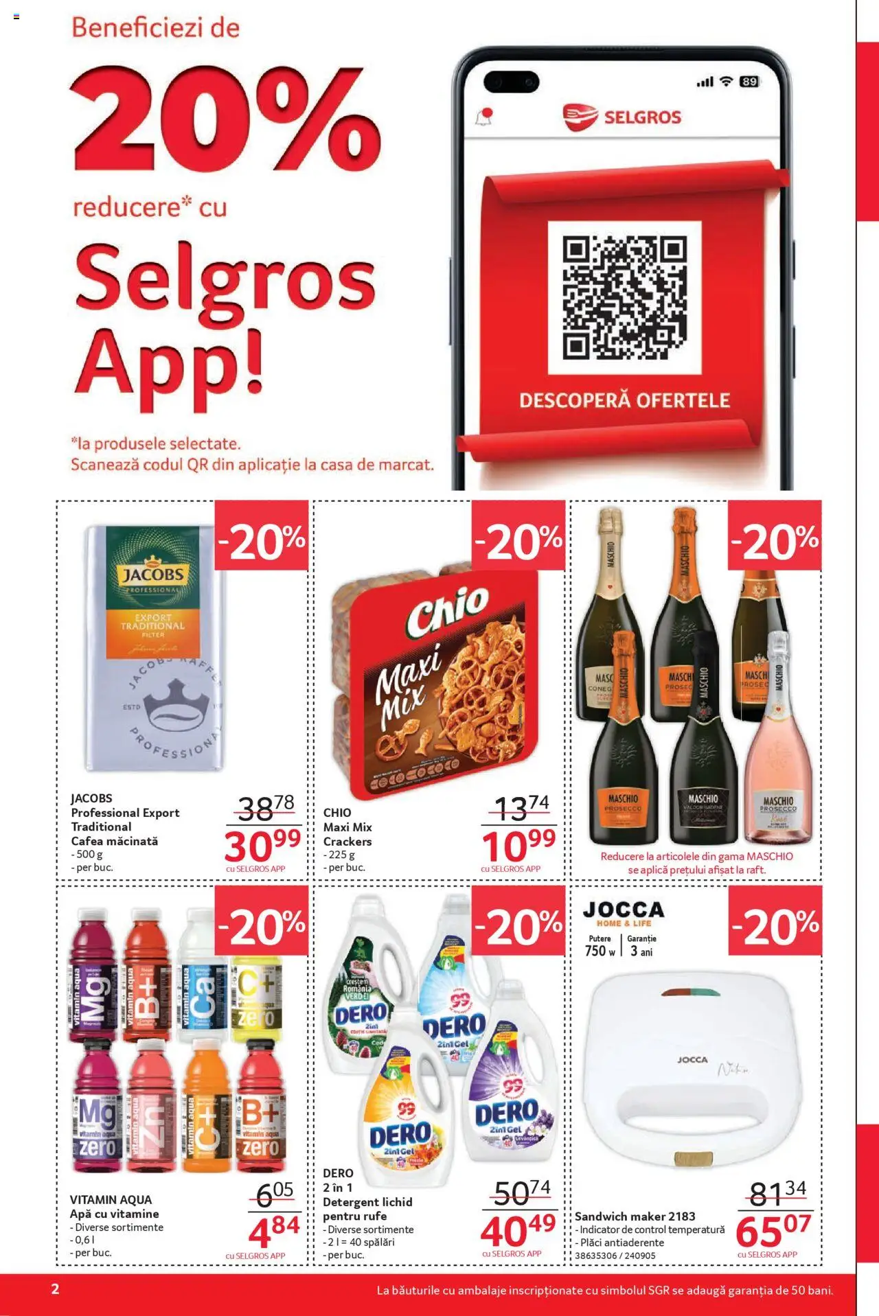 Noul catalog Selgros – valabil de la 19.09.2025 | Pagină: 2 | Produse: Köpek çiti, Prosecco, Cafea, Detergent