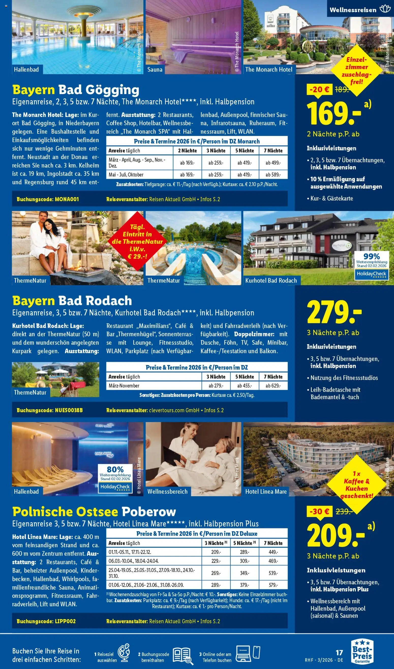 Lidl Reisen Prospekt 	 – gültig ab 28.02.2026 | Seite: 17 | Produkte: Kaffee, Bademantel, Kuchen, Telefon