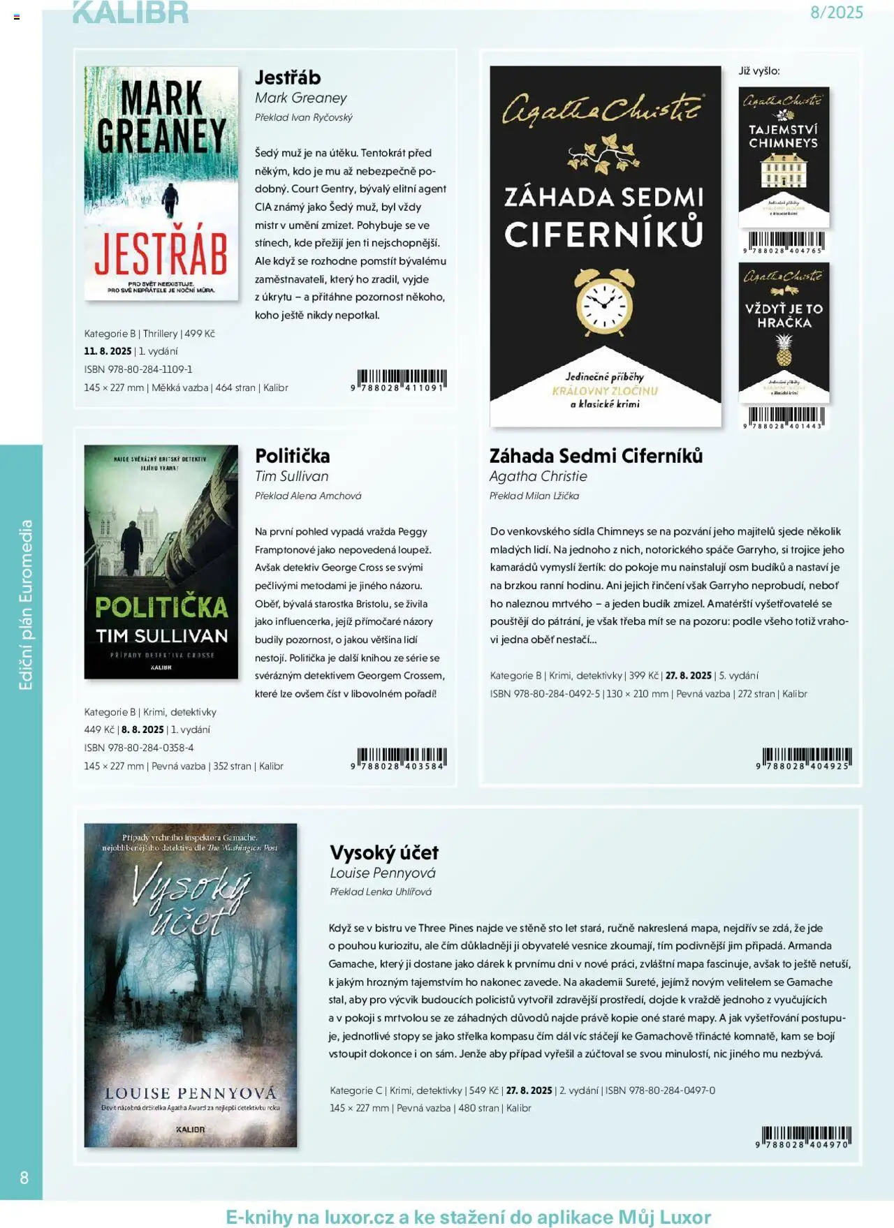 Luxor leták - srpen od 01.08.2025 | Strana: 8