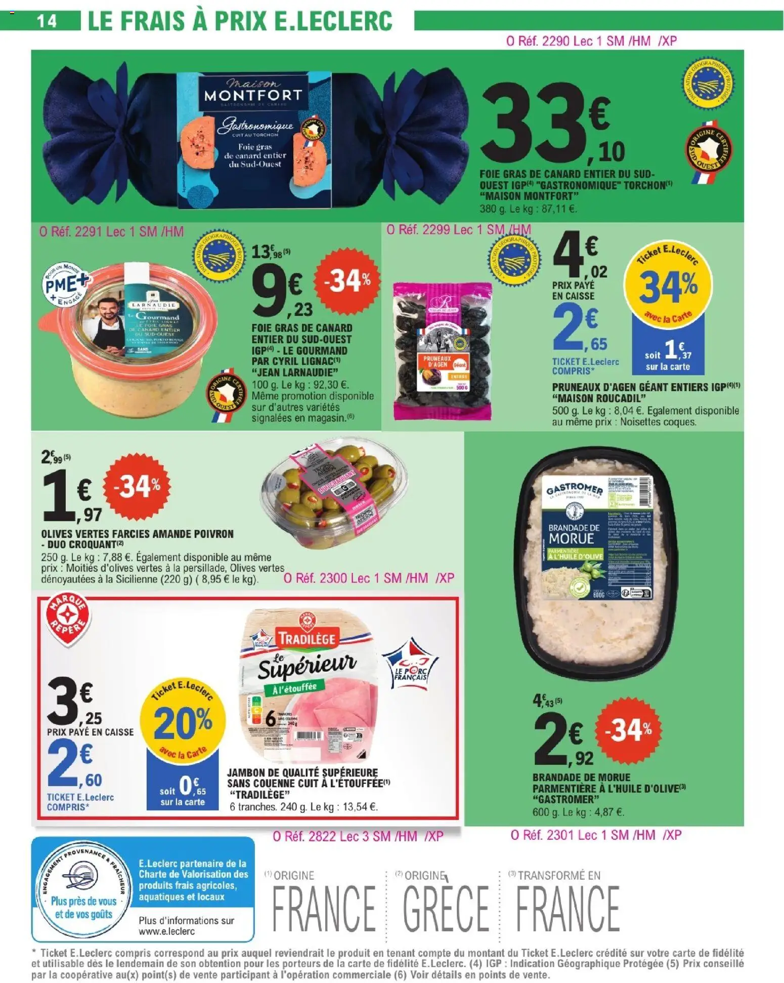 {H1} | Page: 14 | Produits: Olives, Torchon, Noisettes, Porc