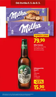 Náhled letáku Milka Čokoláda, 250 g a další, různé druhy, 1 kg = 319,60 Kč a další dle příslušné gramáže od 05.03.2026 | Strana: 5