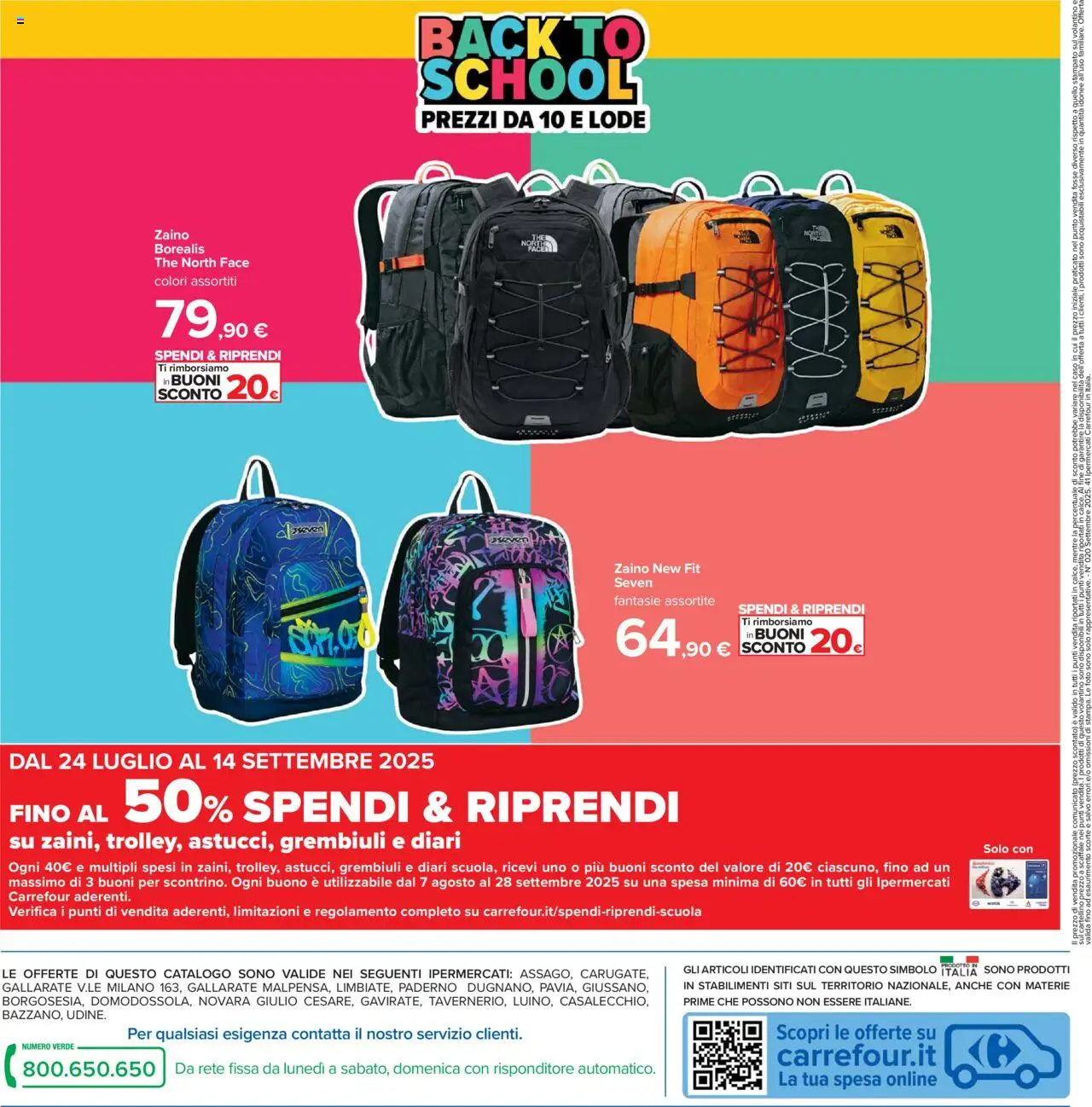 Volantino Carrefour del 05.09.2025 | Pagina: 44 | Prodotti: Zaino, The, Scaffale