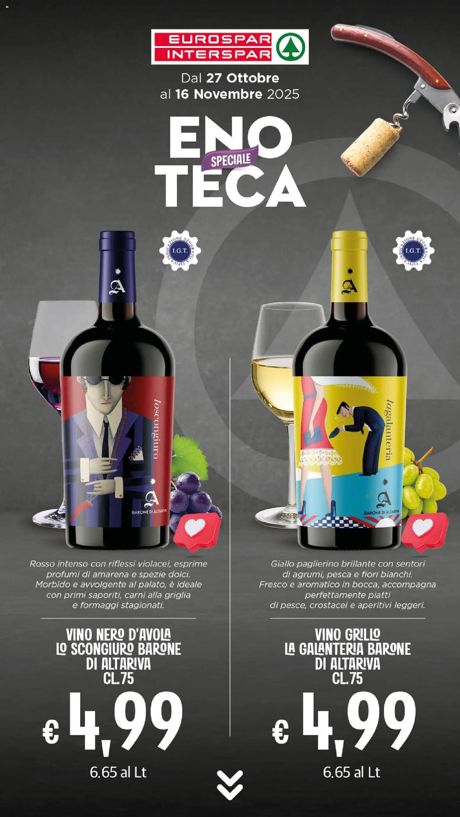 Volantino Eurospar del 27.10.2025 | Pagina: 13 | Prodotti: Spezie, Vino, Pesca, Amarena
