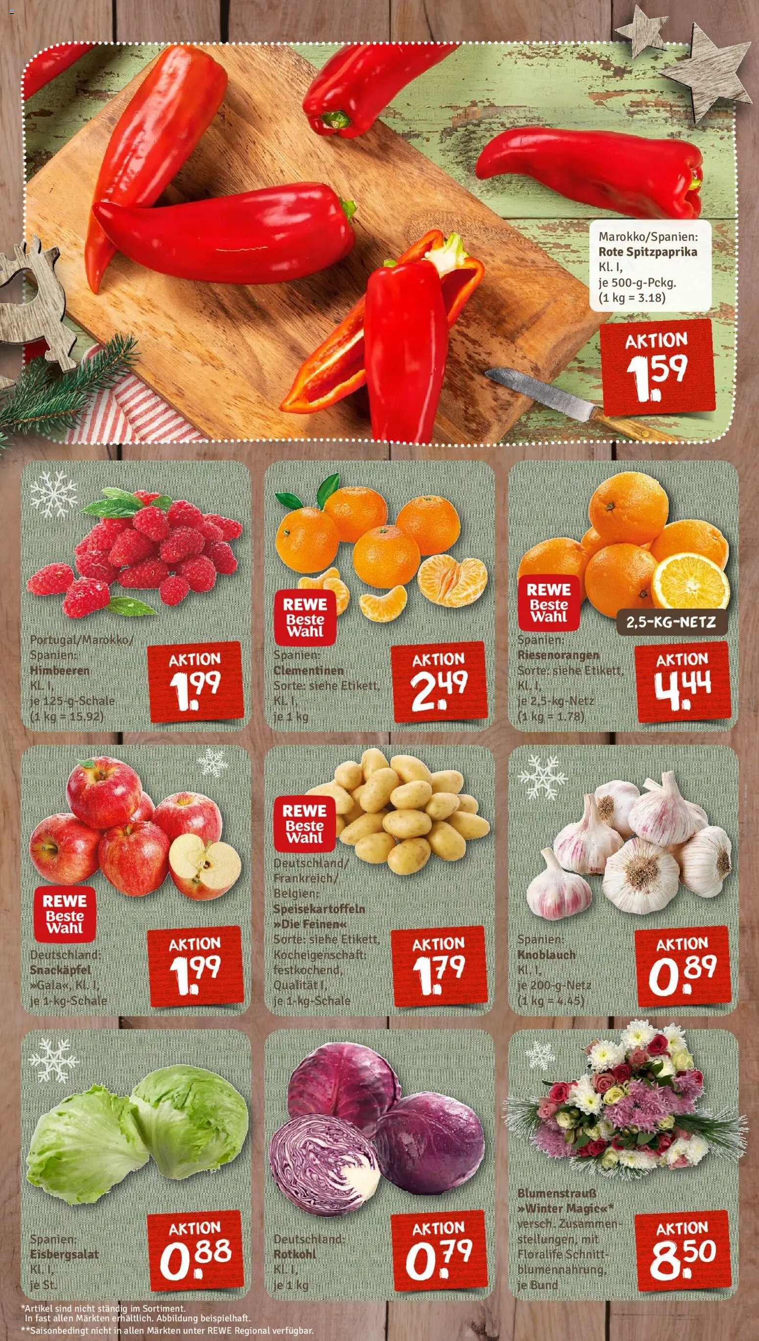 Nahkauf Prospekt – gültig ab 14.12.2025 | Seite: 4 | Produkte: Himbeeren, Rotkohl, Eisbergsalat, Knoblauch