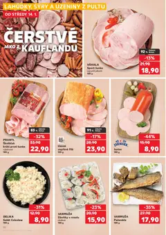 Náhled letáku VÁHALA Sport šunka, Sport šunka nejvyšší jakosti 100 g od 14.01.2026 | Strana: 18 | Produkty: Coleslaw, Salát, Sýry, Uzeniny