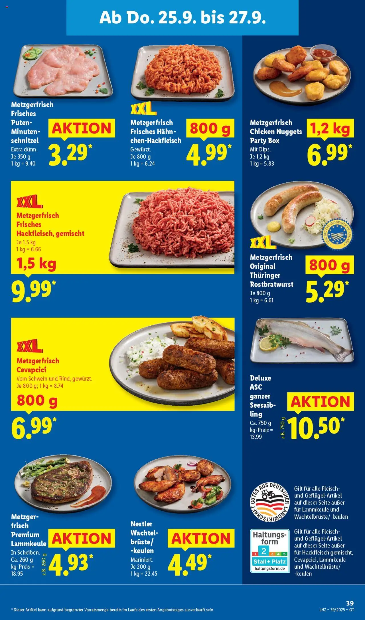 Lidl Prospekt Prenzlau – gültig ab 22.09.2025 | Seite: 55 | Produkte: Lammkeule, Box, Cevapcici, Schnitzel